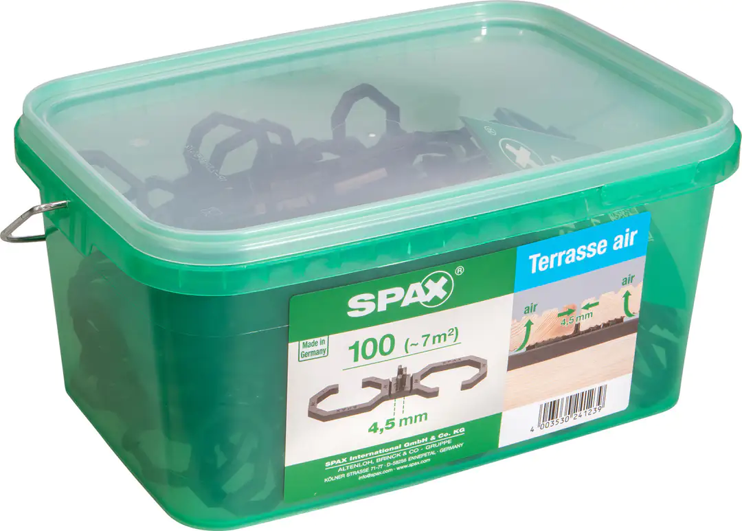 Spax Air-Belüftung 9 x 2,8 x 0,4 cm 100 Stück 4,5 mm Fuge