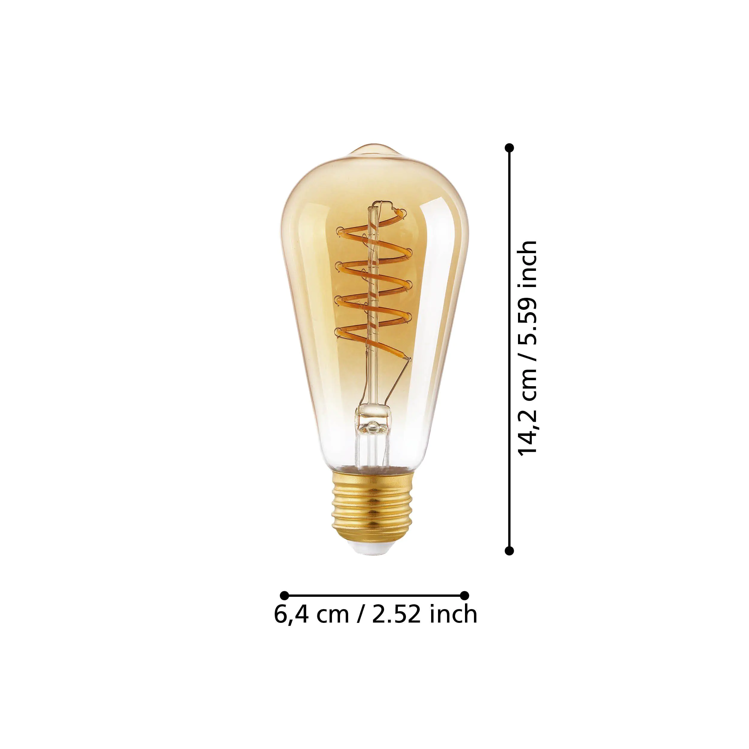 Eglo LED Leuchtmittel Edison ST64 E27 4W amber 2200K