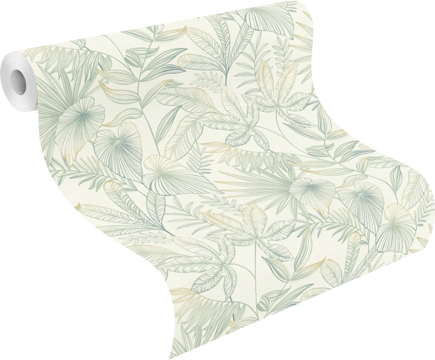 Rasch Vliestapete Country Charme tropische Blätter blau grün 10,05 x 0,53 m