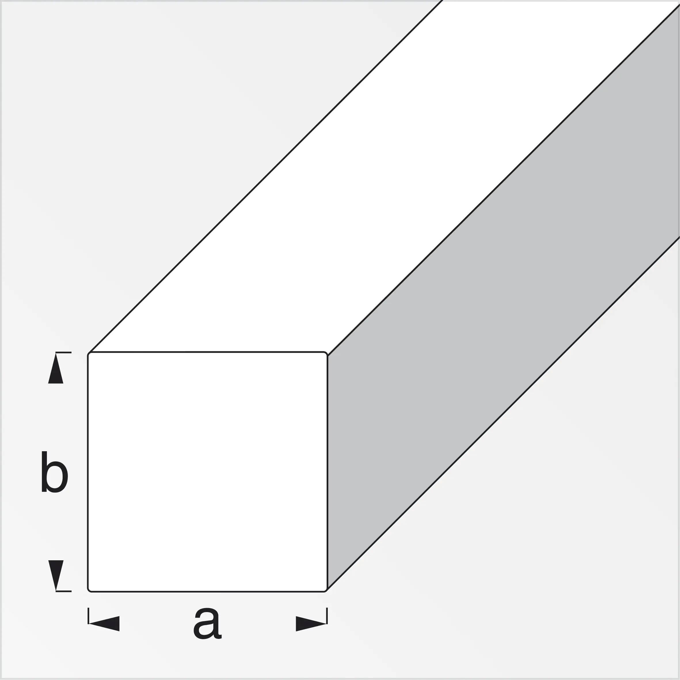 alfer Vierkantstange 1 m, 10 x 10 mm Aluminium eloxiert silber