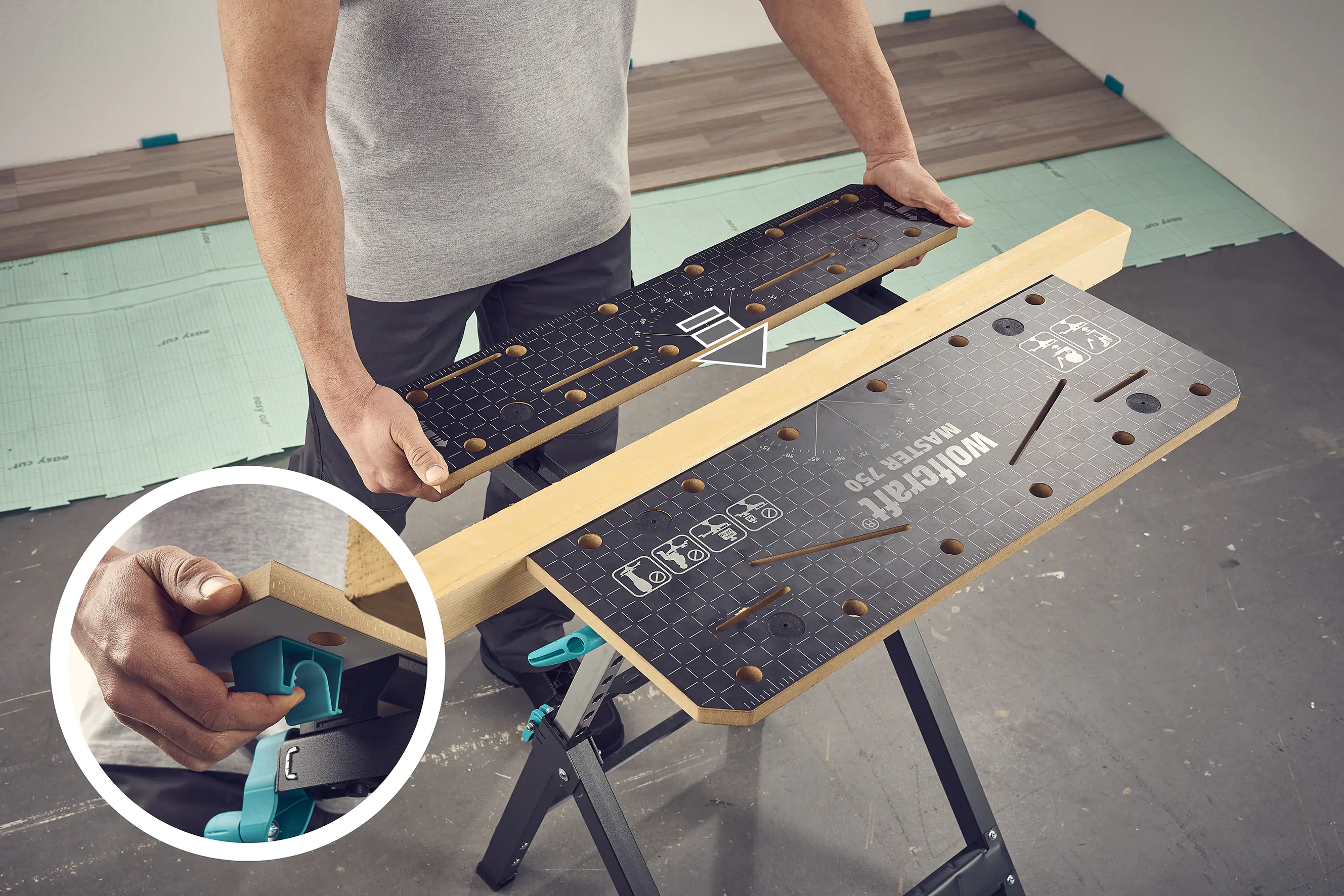 Wolfcraft Maschinen- und Spanntisch Master 750 Ergo höhenverstellbar