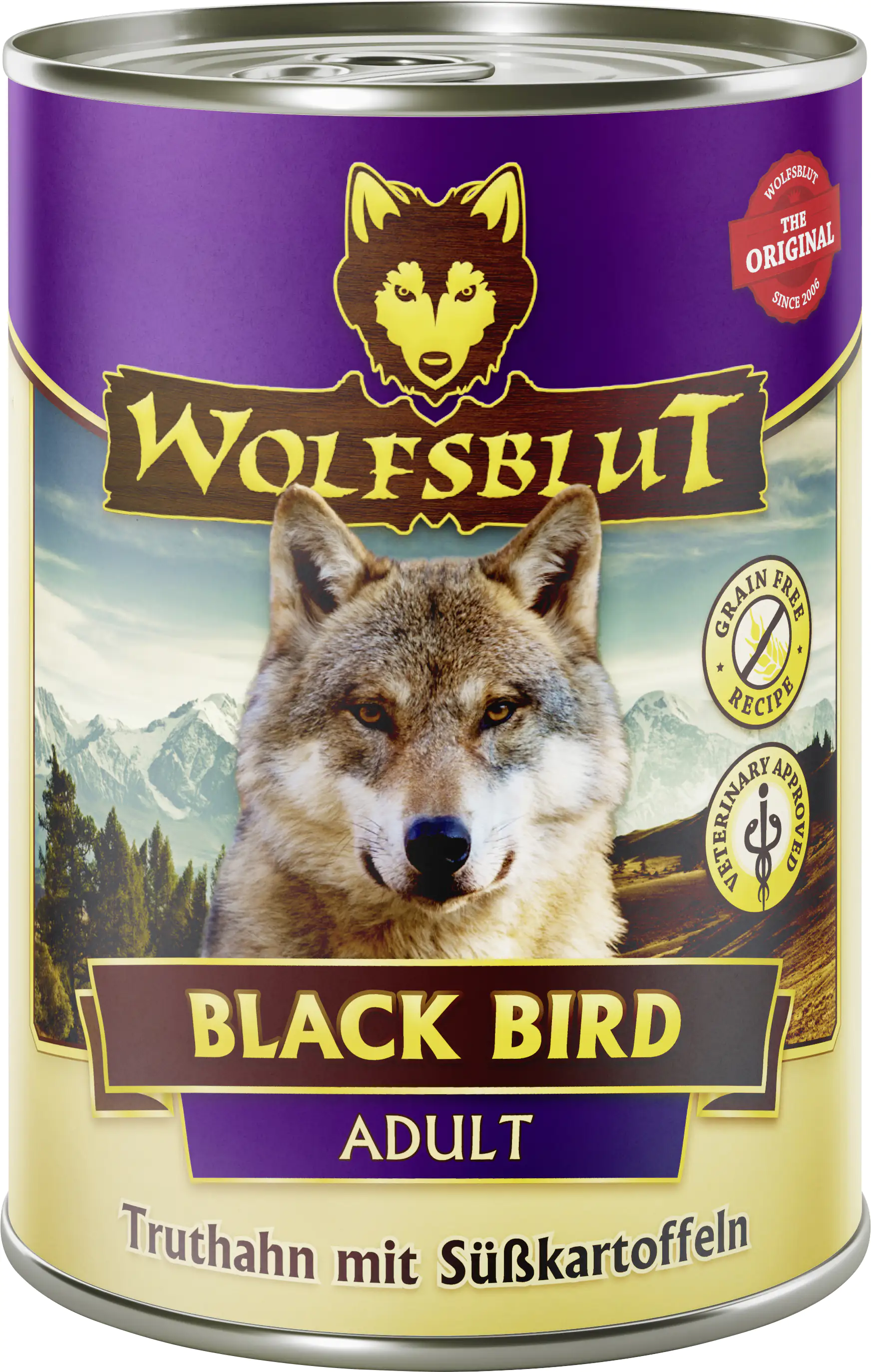 Wolfsblut Black Bird Hundenassfutter Adult getreidefrei 395 g Truthahn