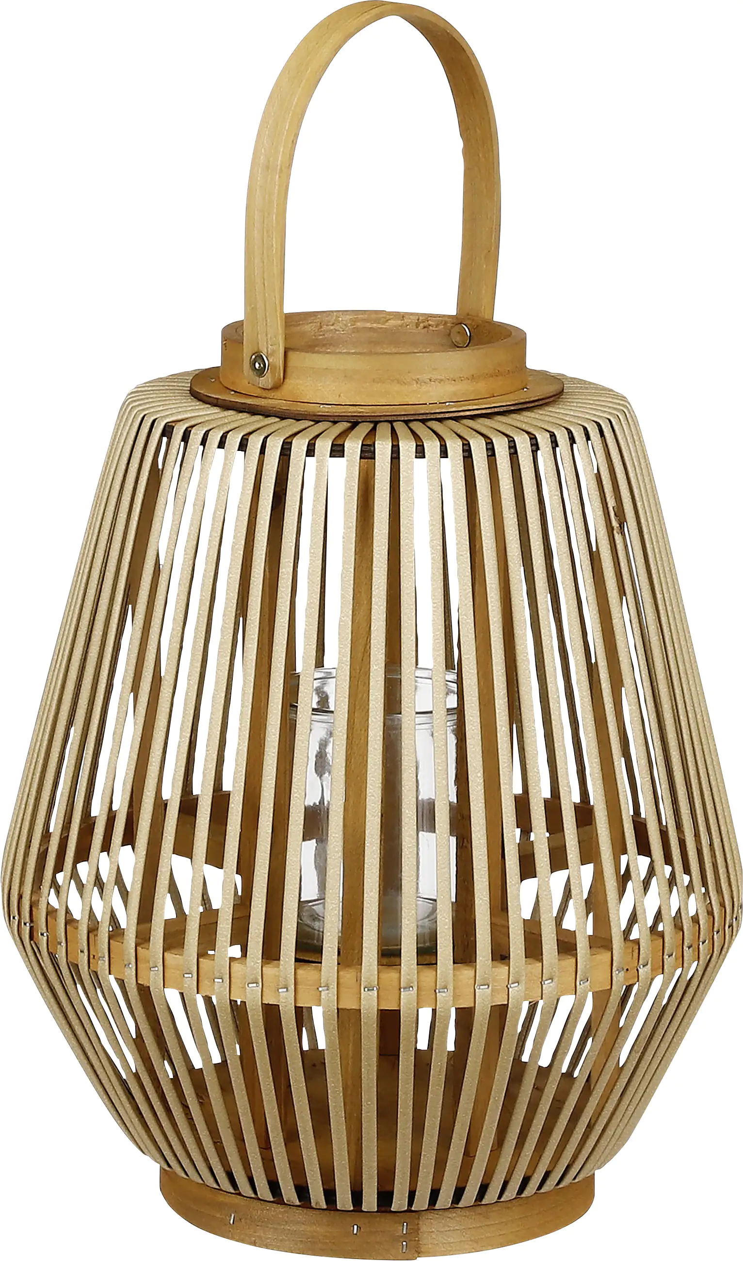 Mica Windlicht Havard braun aus Polyester Ø 31 x 37 cm