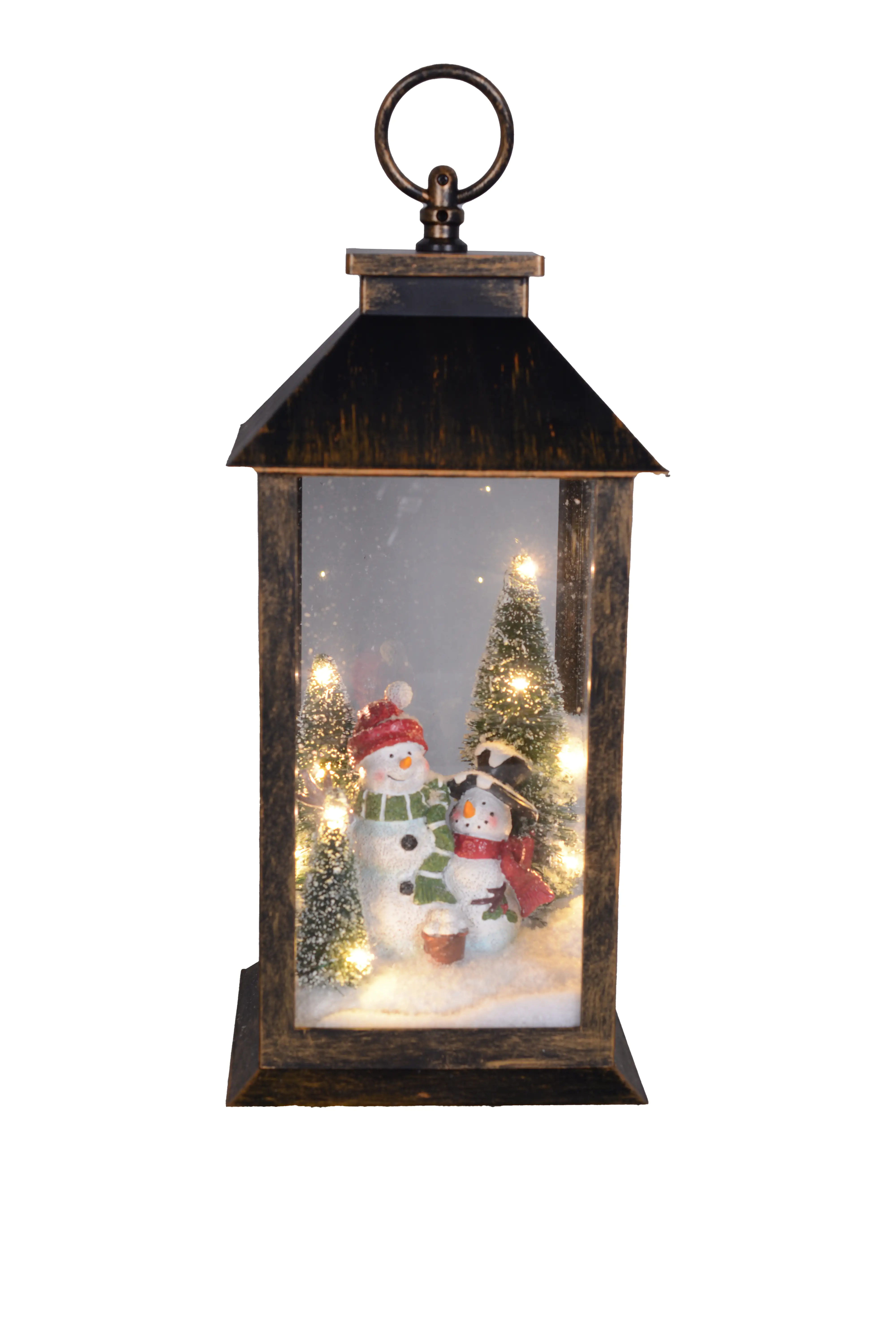 TrendLine LED Laterne Schneemann 34 x 14 cm warmweiß mit Timer