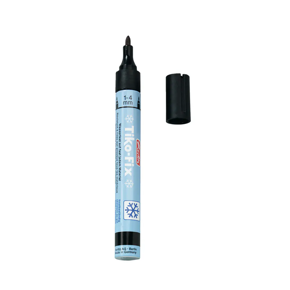 herlitz Folienschreiber Tiko Fix 1-4 mm, schwarz, nachfüllbar, wasserfest