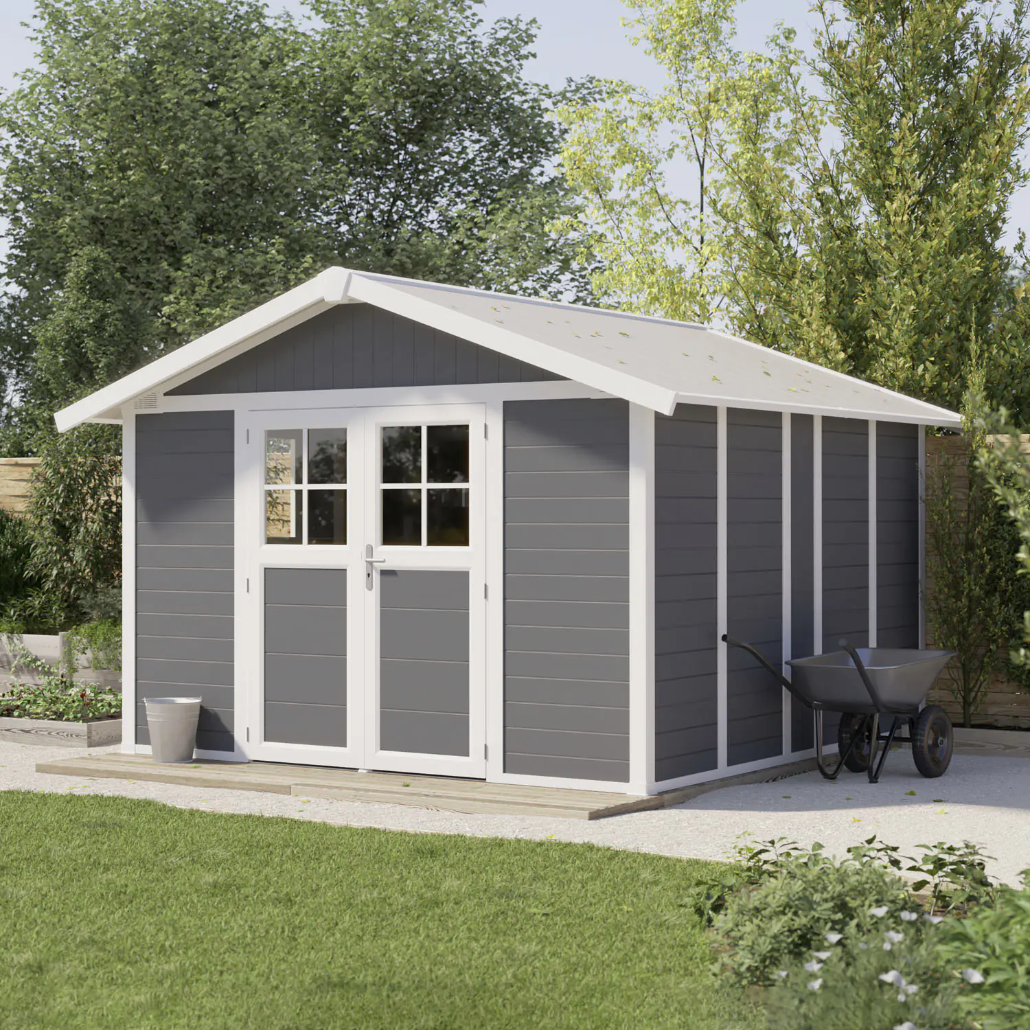 Grosfillex Gartenhaus Deco H 11 370 x 407 cm (inkl. Dachüberstand)
