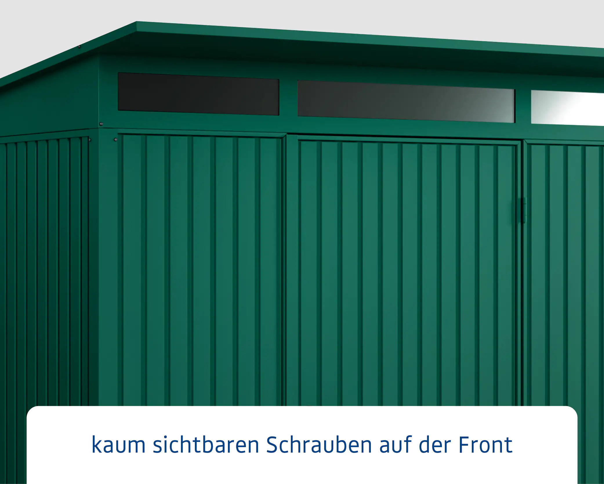EcoStar Gerätehaus Trend-P Typ 2 moosgrün 247,9 x 283,4 x 232,3 cm