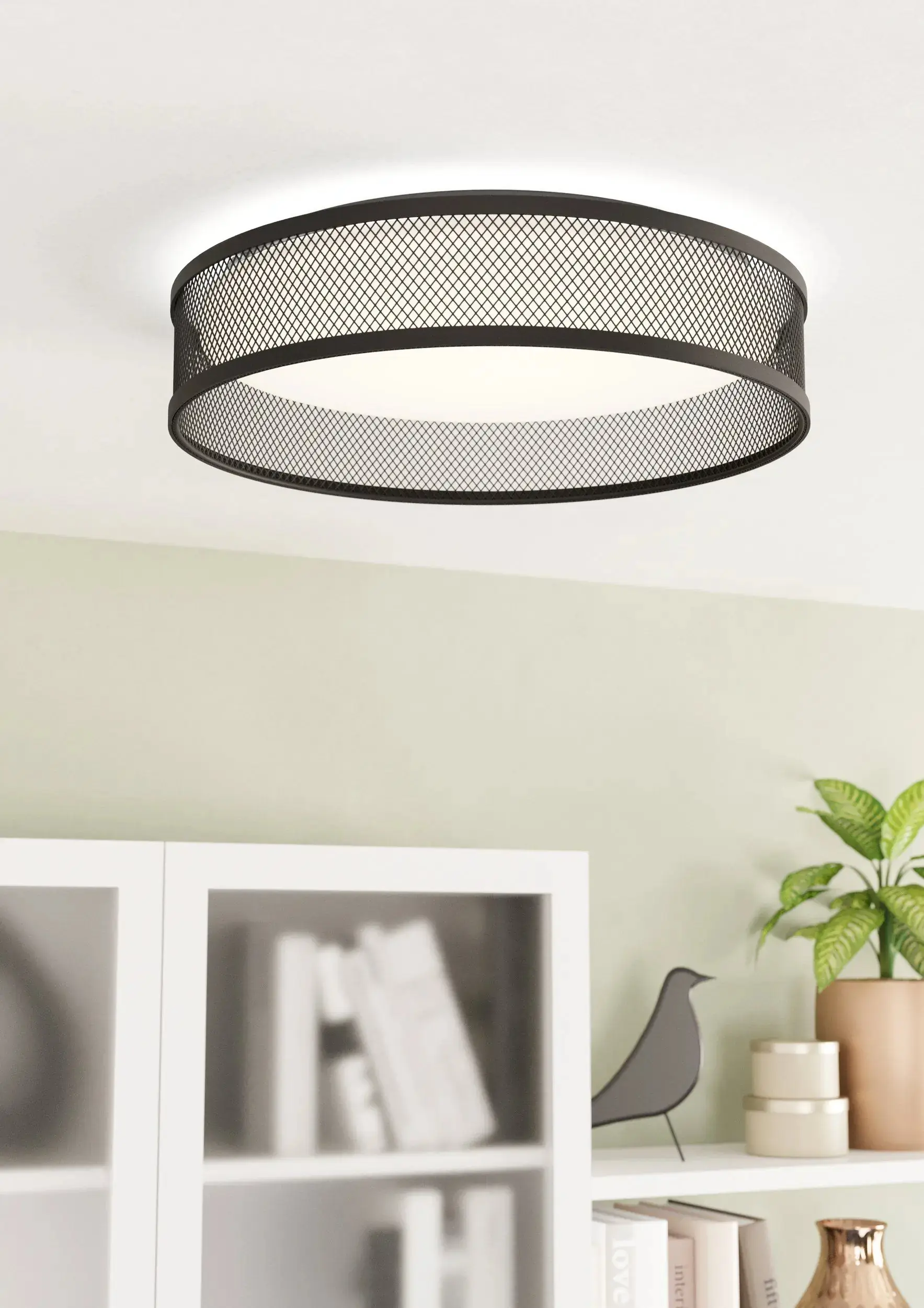Eglo LED-Deckenleuchte Luppineria schwarz-weiß Ø 38,5 cm