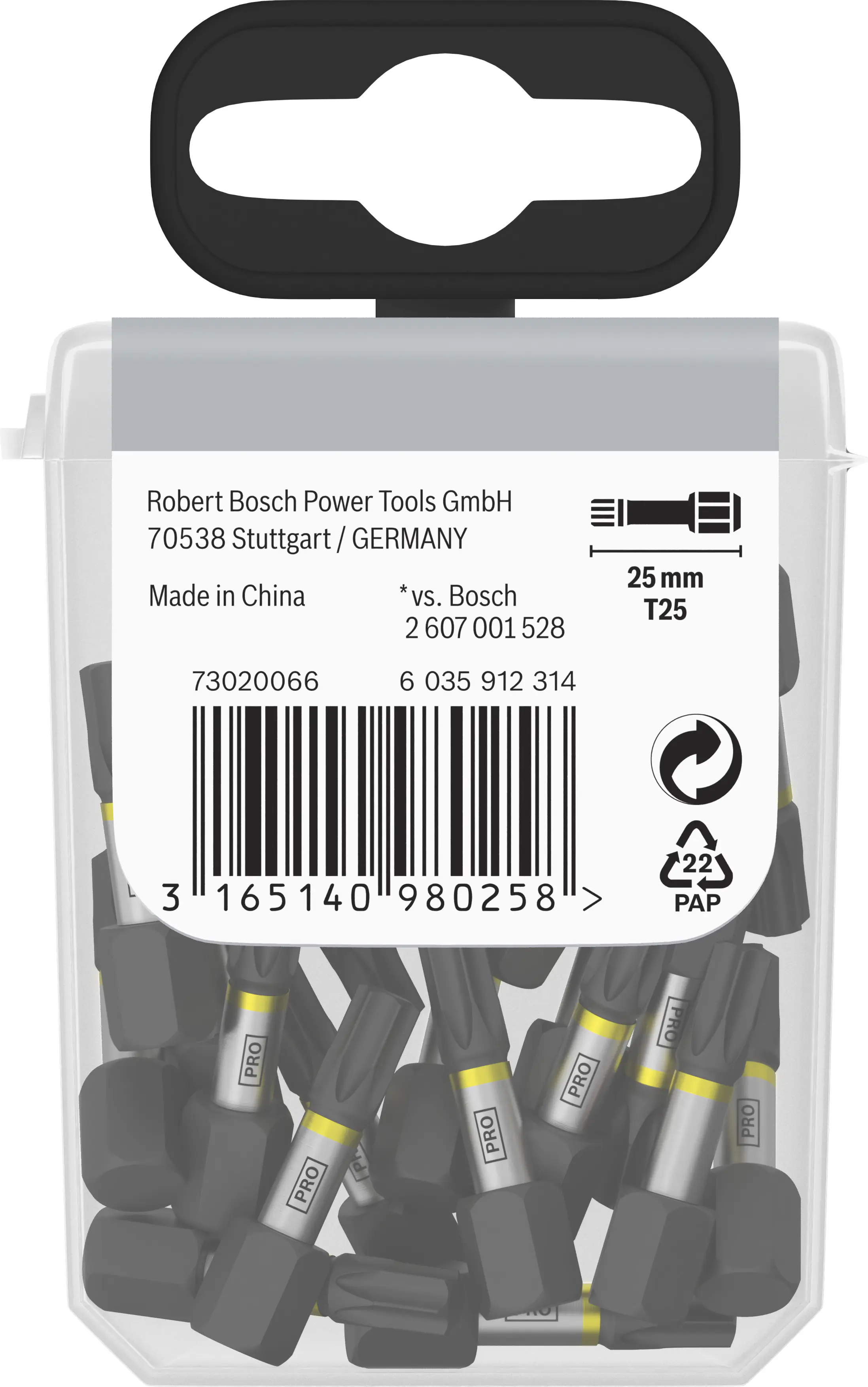 Bosch PRO Impact Bit T25 25 mm 25-teilig
