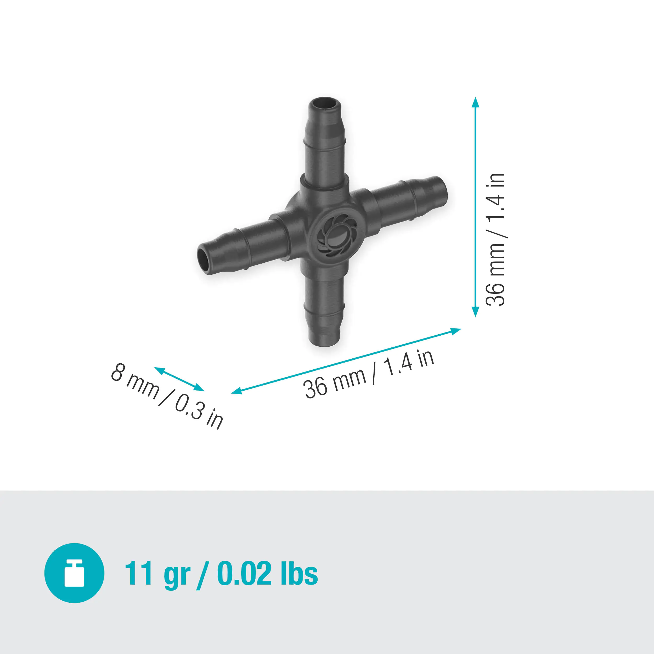 Gardena Kreuzstück 4,6 mm (3/16")