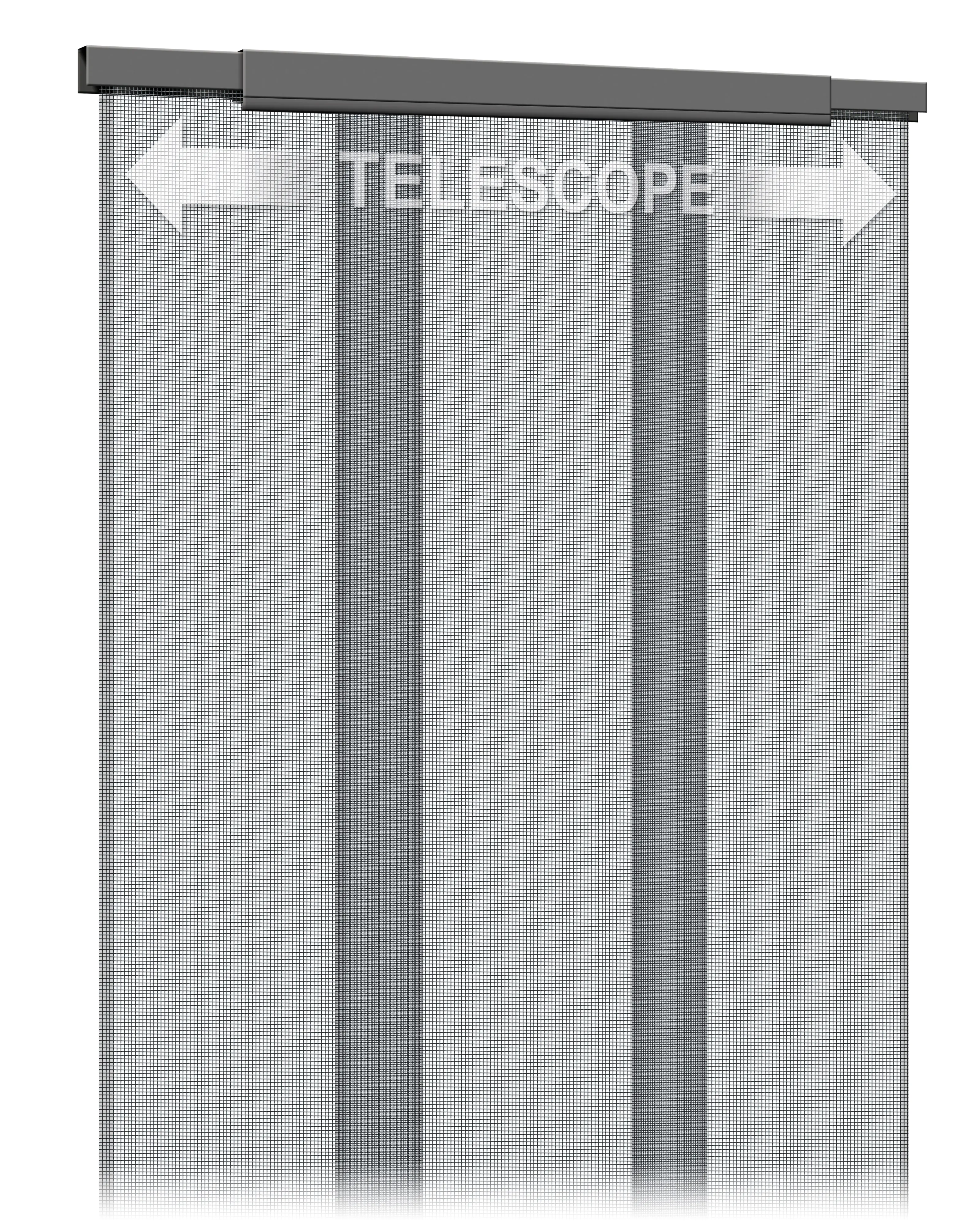 Schellenberg Fliegenschutz-Teleskopvorhang 95 x 220 cm anthrazit/anthrazit kürzbar