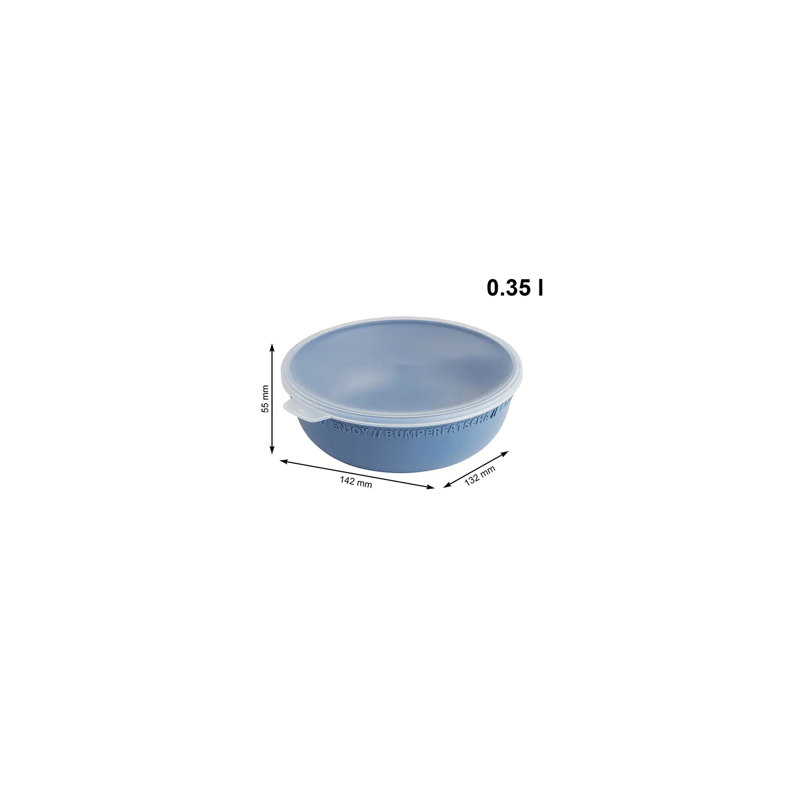 Rotho Schüssel mit Deckel 0,35 L Tresa horizon blau