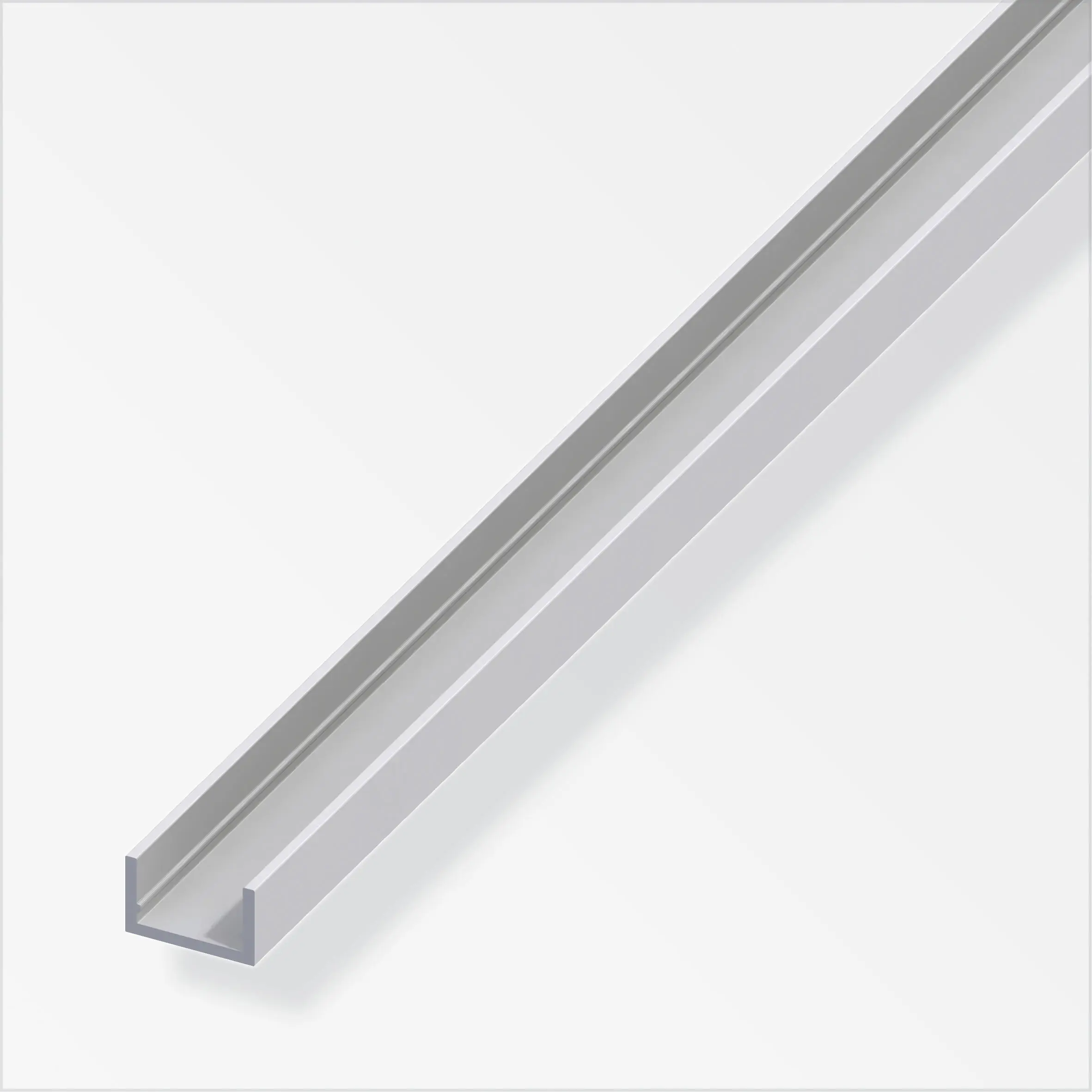 alfer U-Profil 1 m, 10 x 11.5 x 1.5 mm Aluminium eloxiert silber