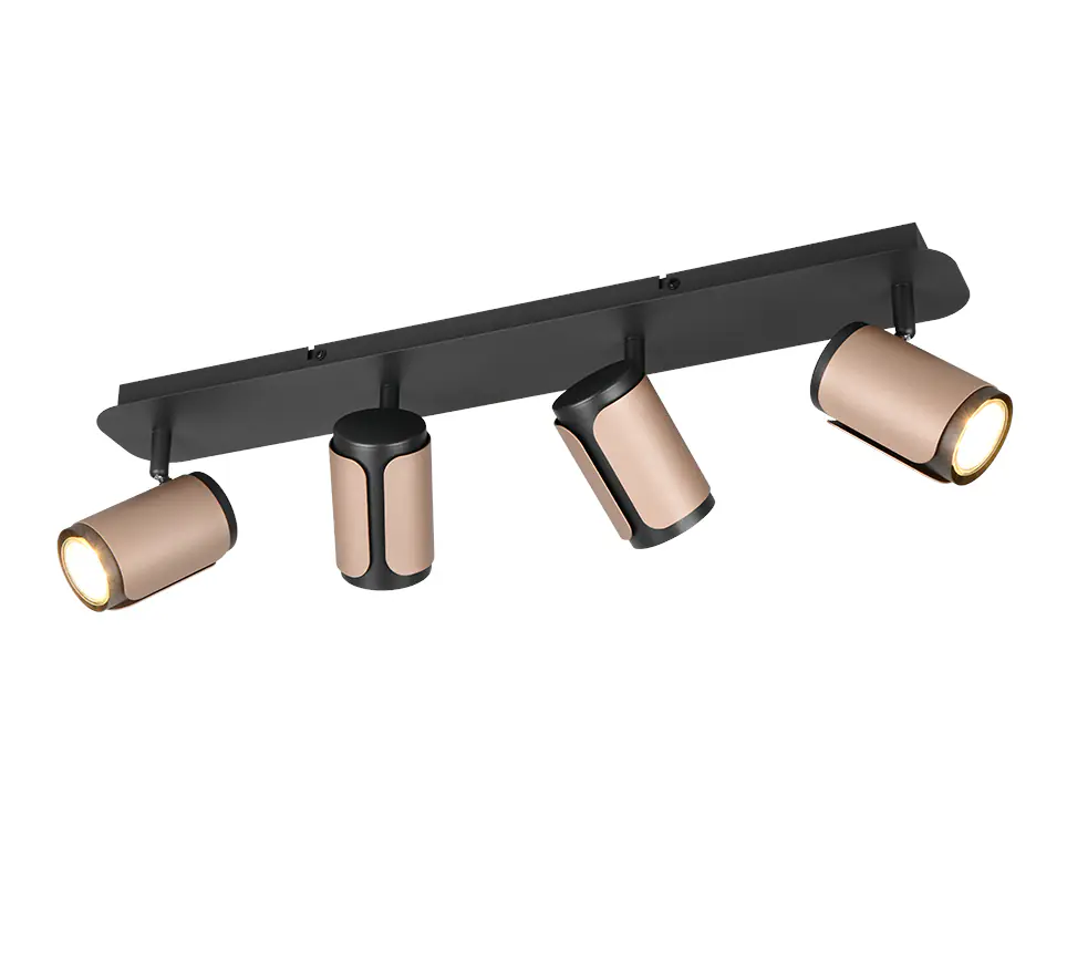Trio Deckenstrahler  4er Spot Gillan GU10 schwarz coffee