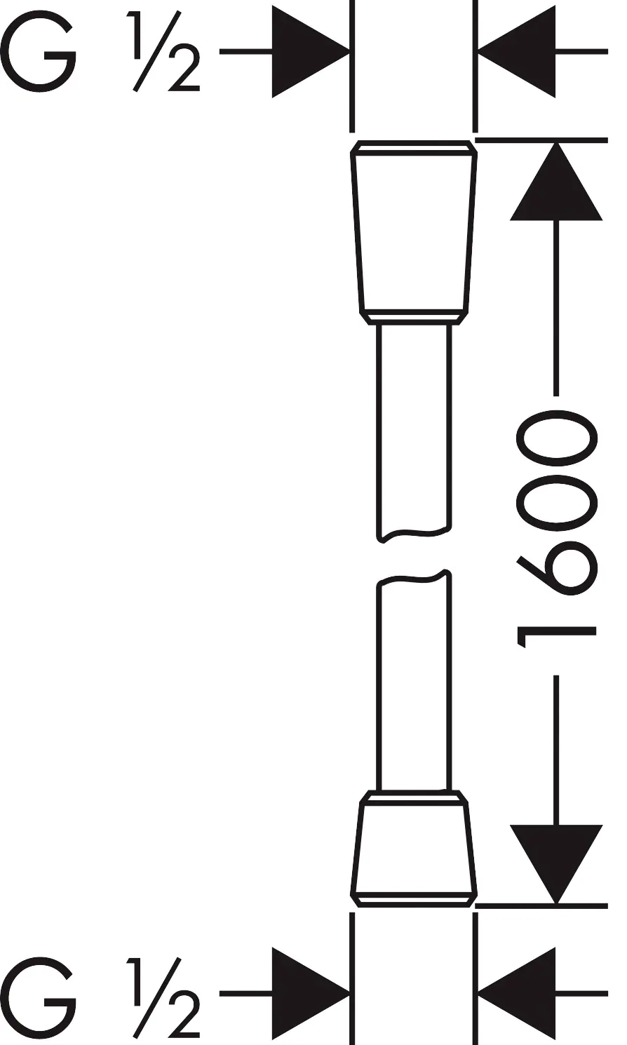 Hansgrohe Brauseschlauch Isiflex 1,6 m mattschwarz