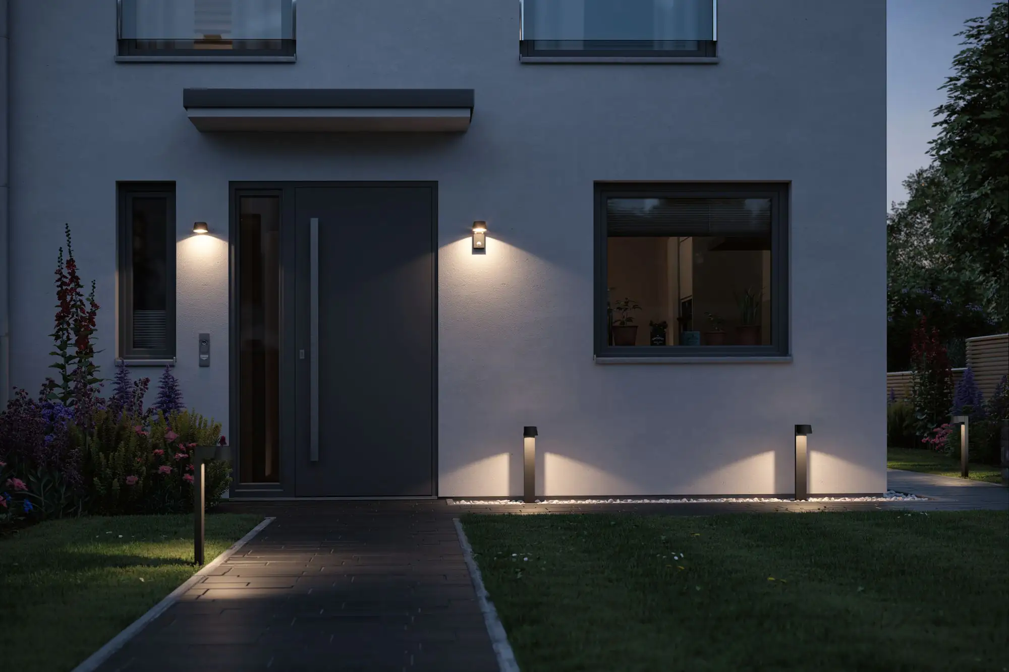 Paulmann LED Außen-Wandleuchte Capea 16,5 x 9,6 cm mit Bewegungsmelder