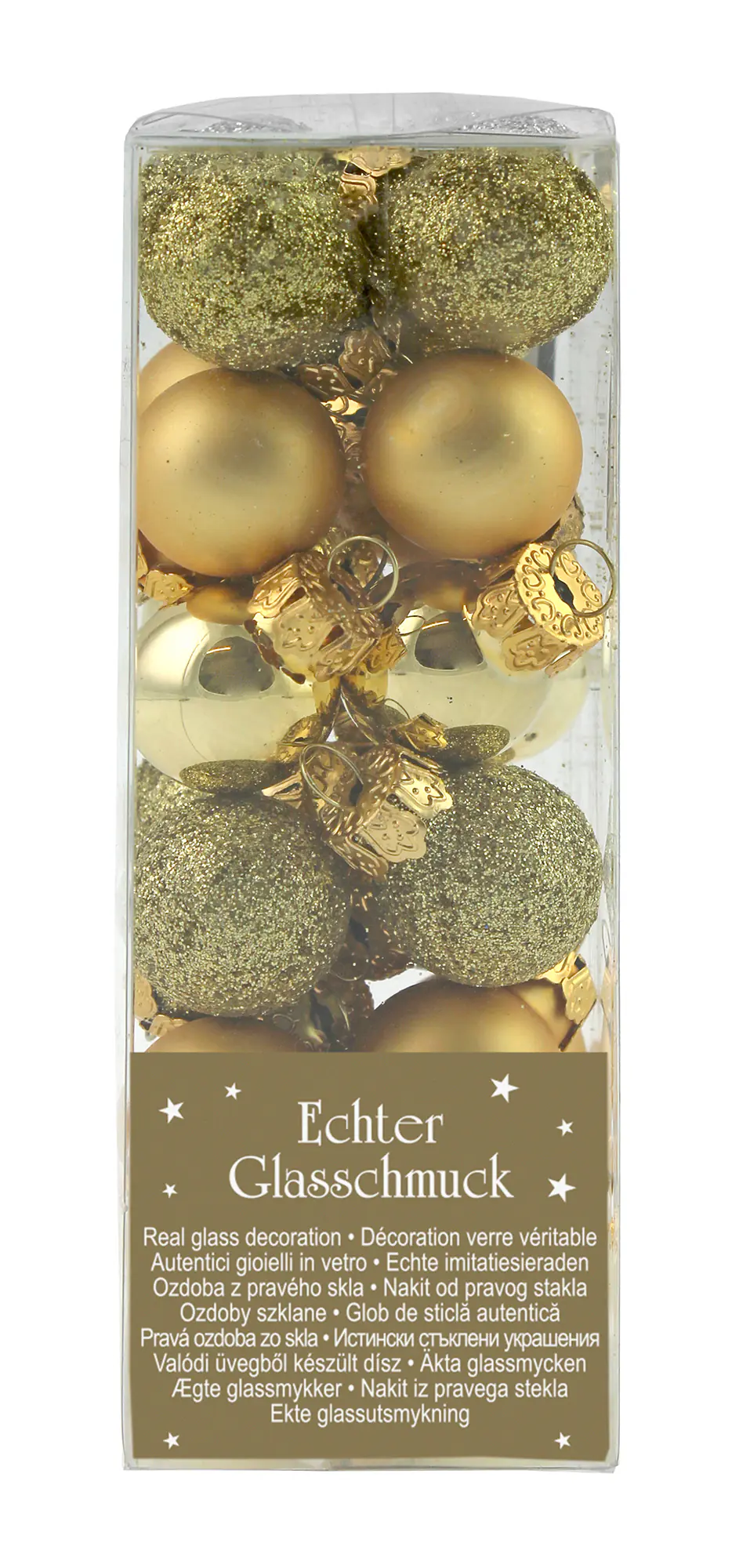 Weihnachtskugeln aus Glas Ø 2 cm gold 24 Stück