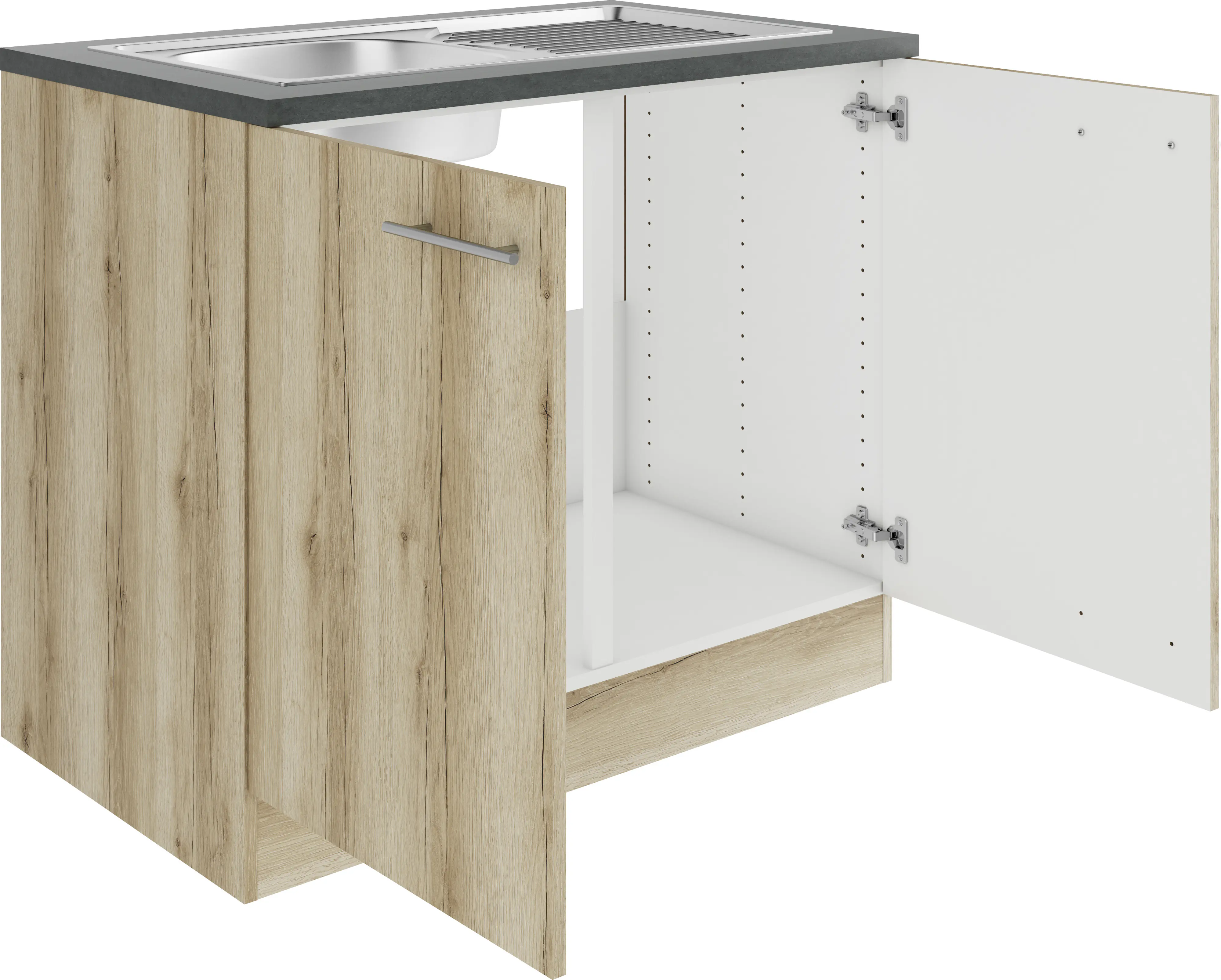 Optifit Spülenunterschrank Livorno 290 eiche 100 cm