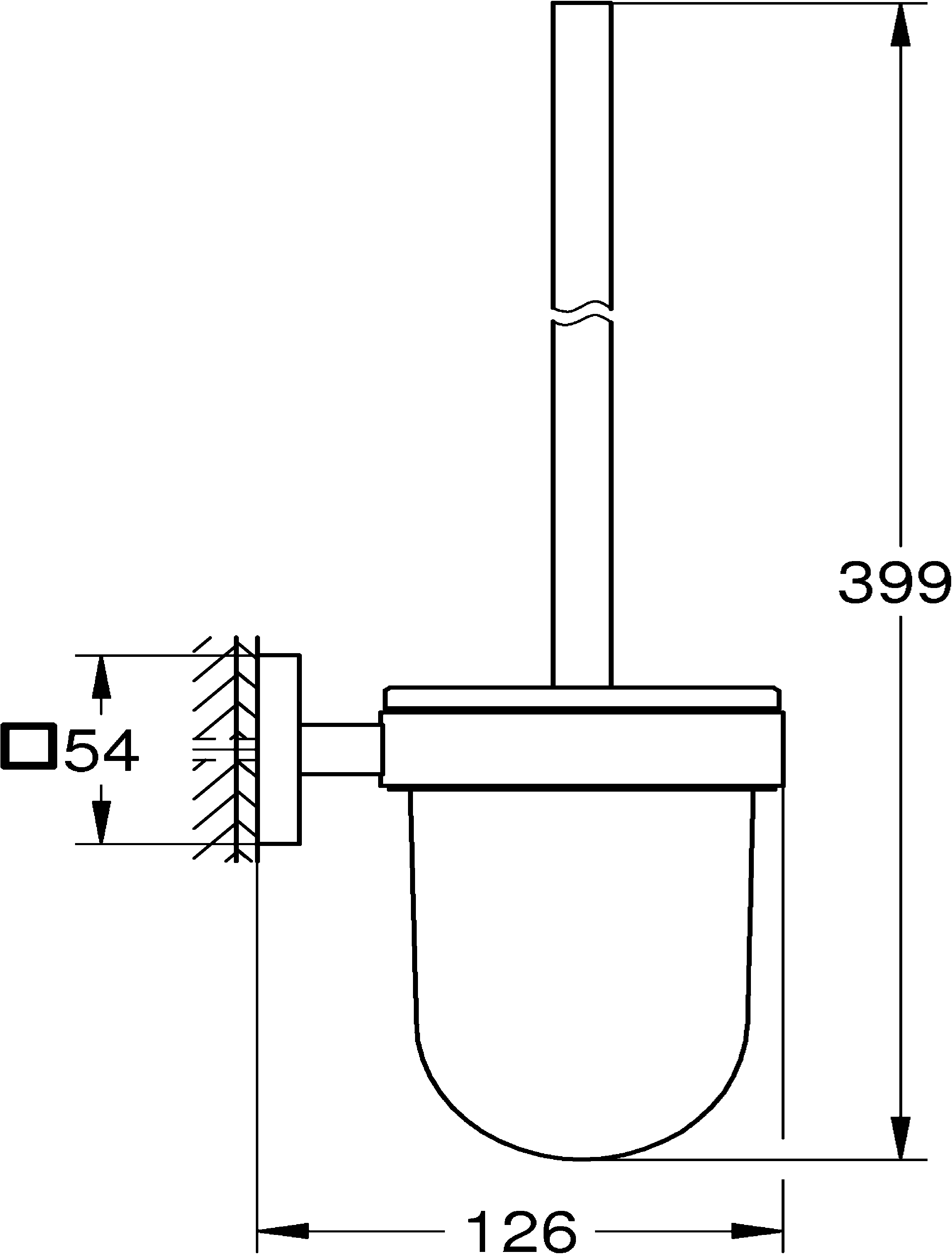 Grohe Start Cube Toilettenbürstengarnitur supersteel klebbar
