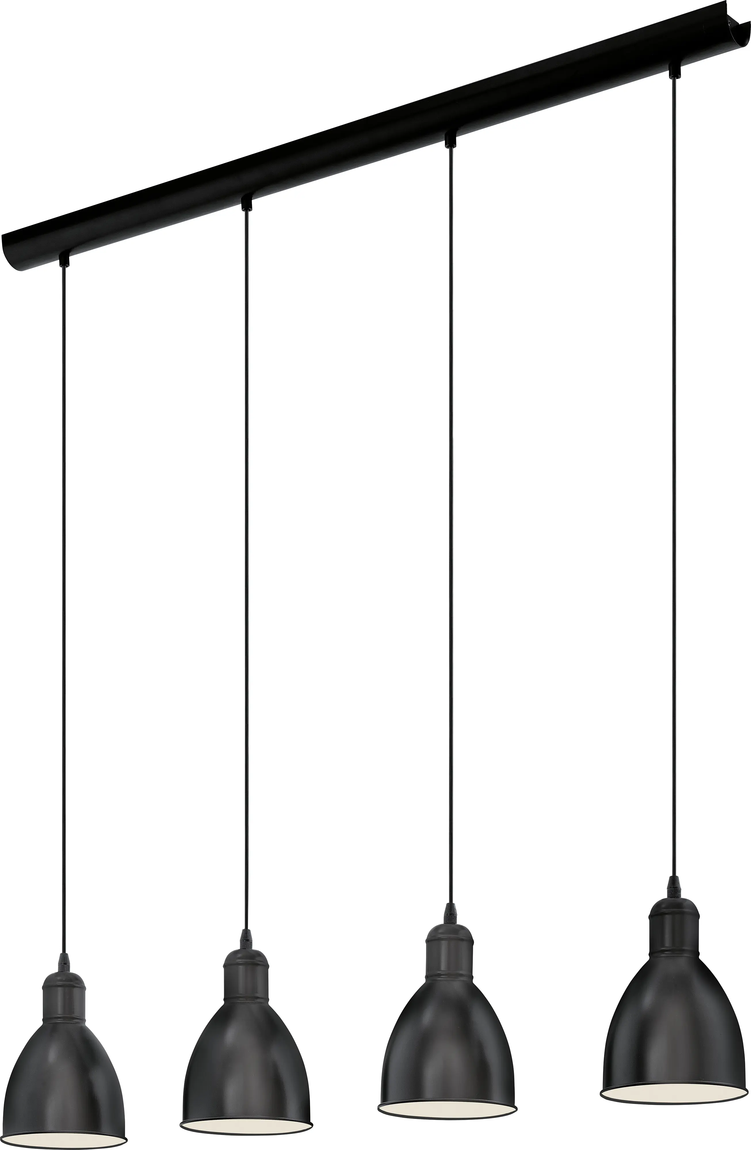 Eglo 4er Pendelleuchte Priddy schwarz 97,5 x 15,5 cm E27