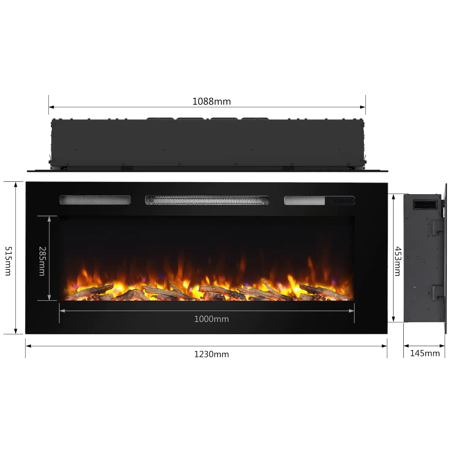 Balderia Elektrokamin Fiamma 48" - Elektrischer Einbaukamin