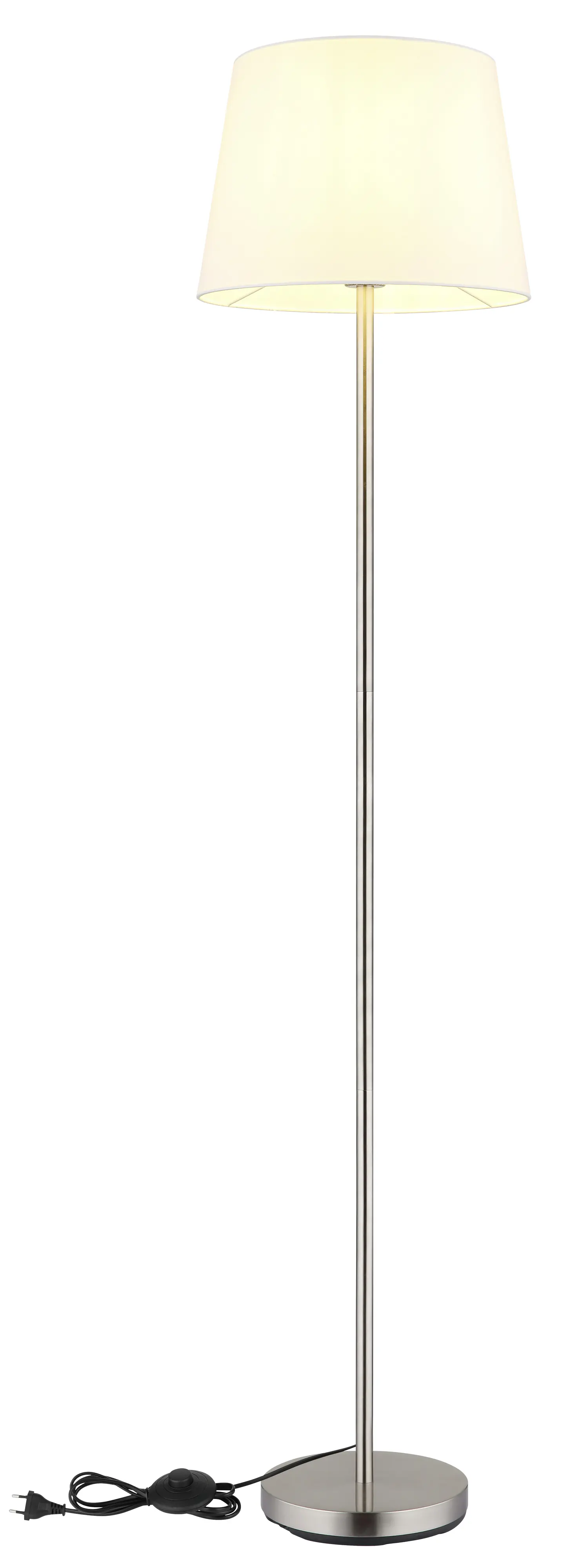 Globo Stehleuchte Joris 151 cm nickel matt