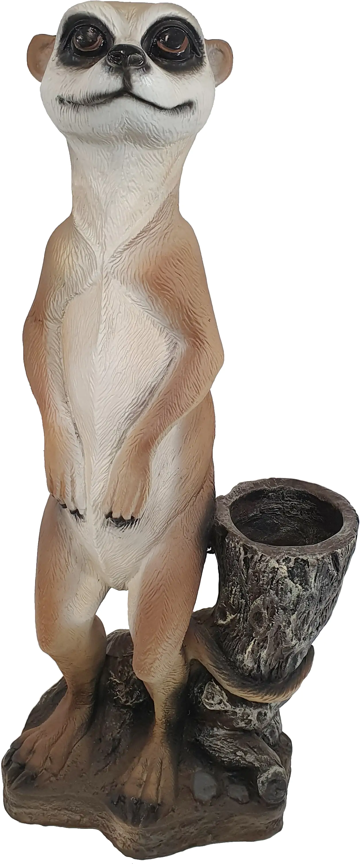 Dekofigur Erdmännchen mit Topf 62 x 28 x 16 cm 