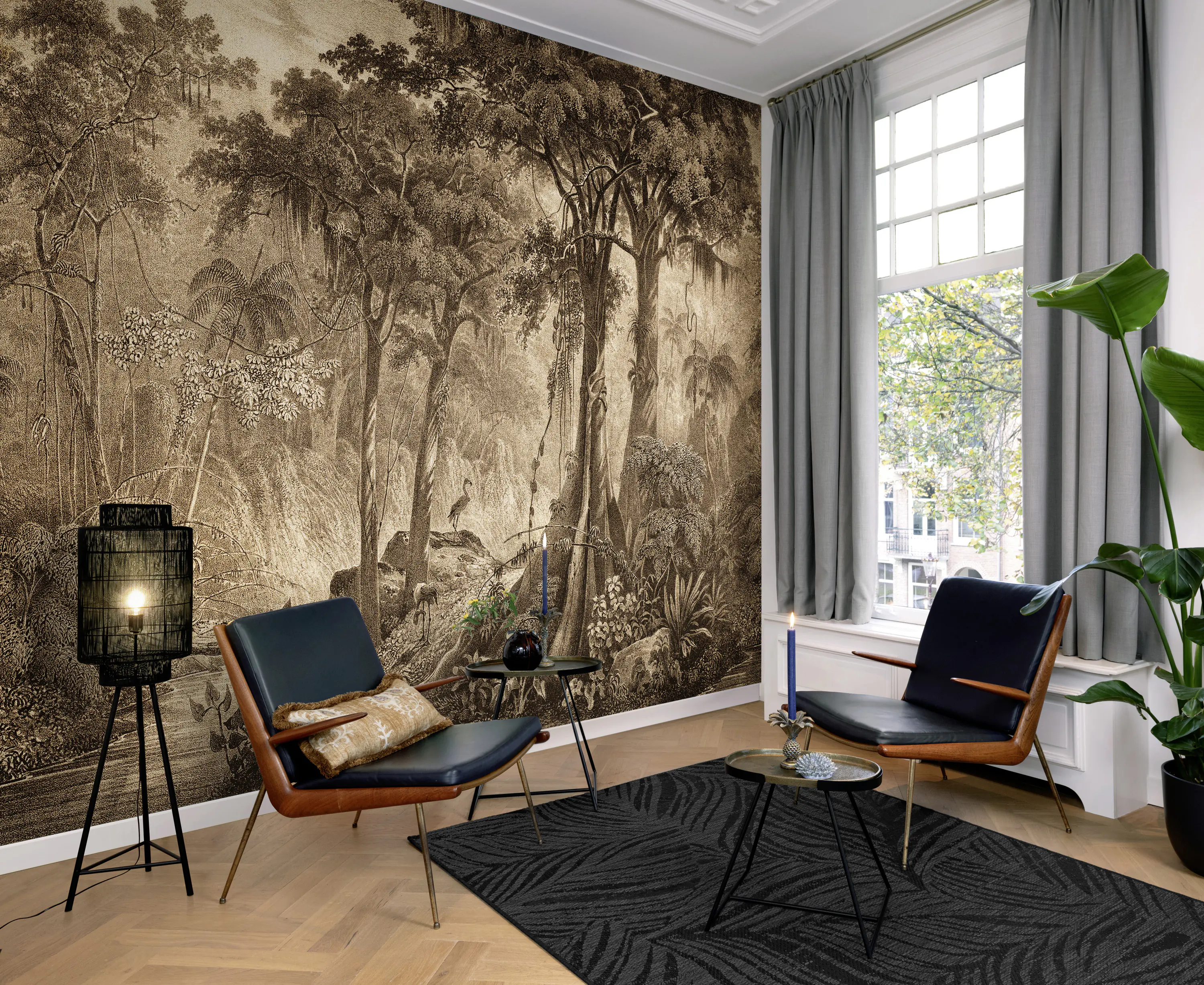 Rasch Vlies Fototapete 543766 Beige-Dunkelbeige Muster & Motive 3 m x 3,71 m