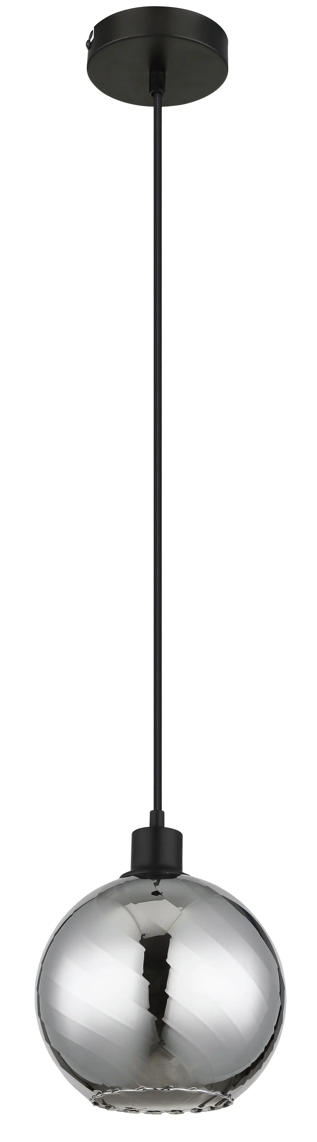 Globo Hängeleuchte Ulf Ø 20 x 120 cm Glas schwarz matt