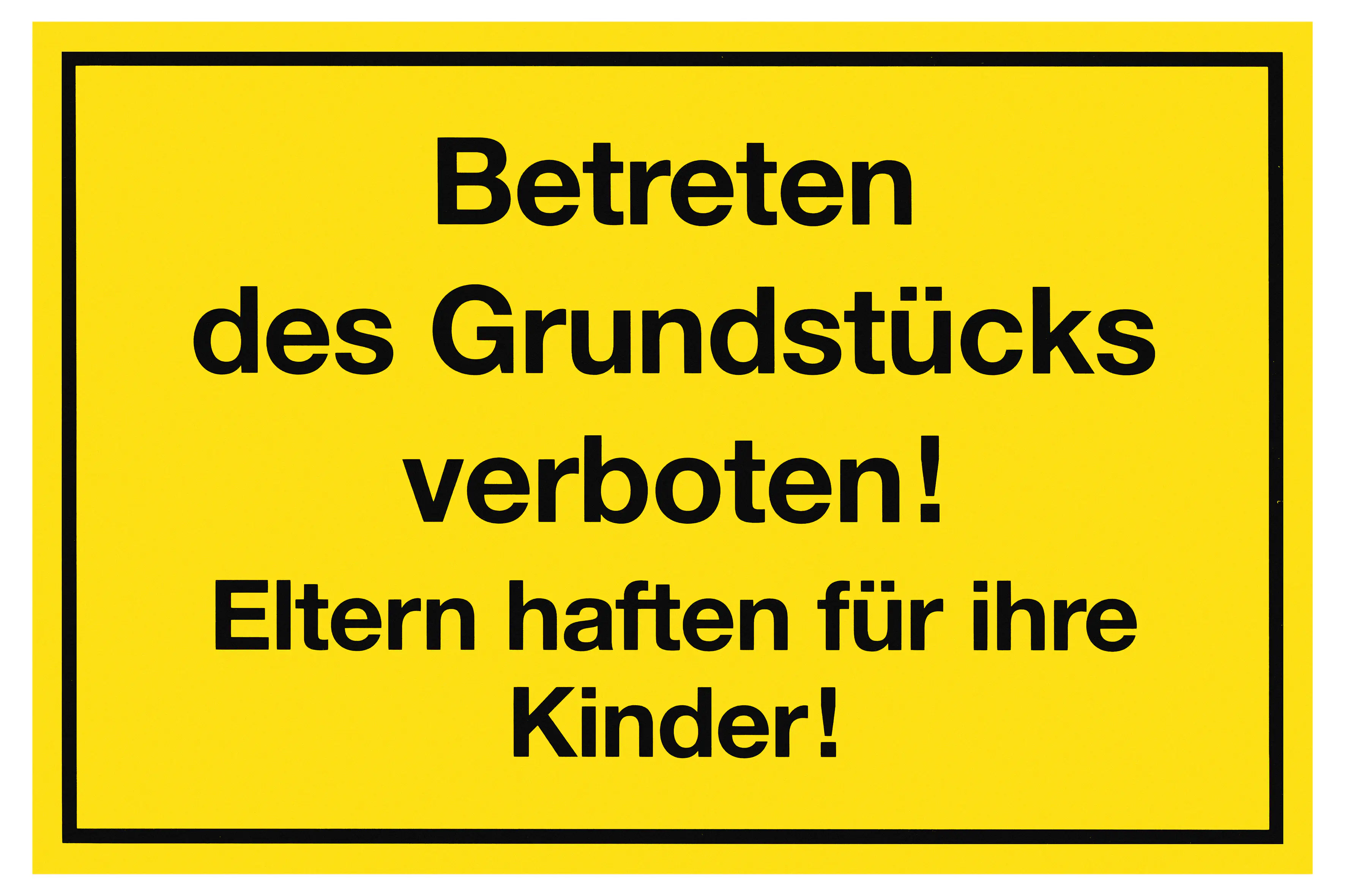 Conmetall Hinweisschild Betreten des Grundstücks verboten! 40 x 25 cm