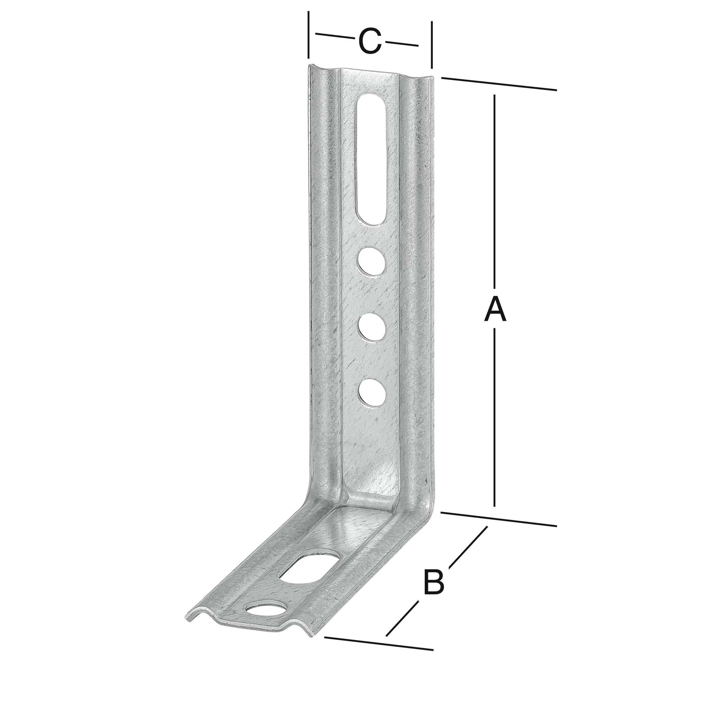 Vormann Verstellwinkel sendzimir verzinkt 150 x 70 x 30 mm