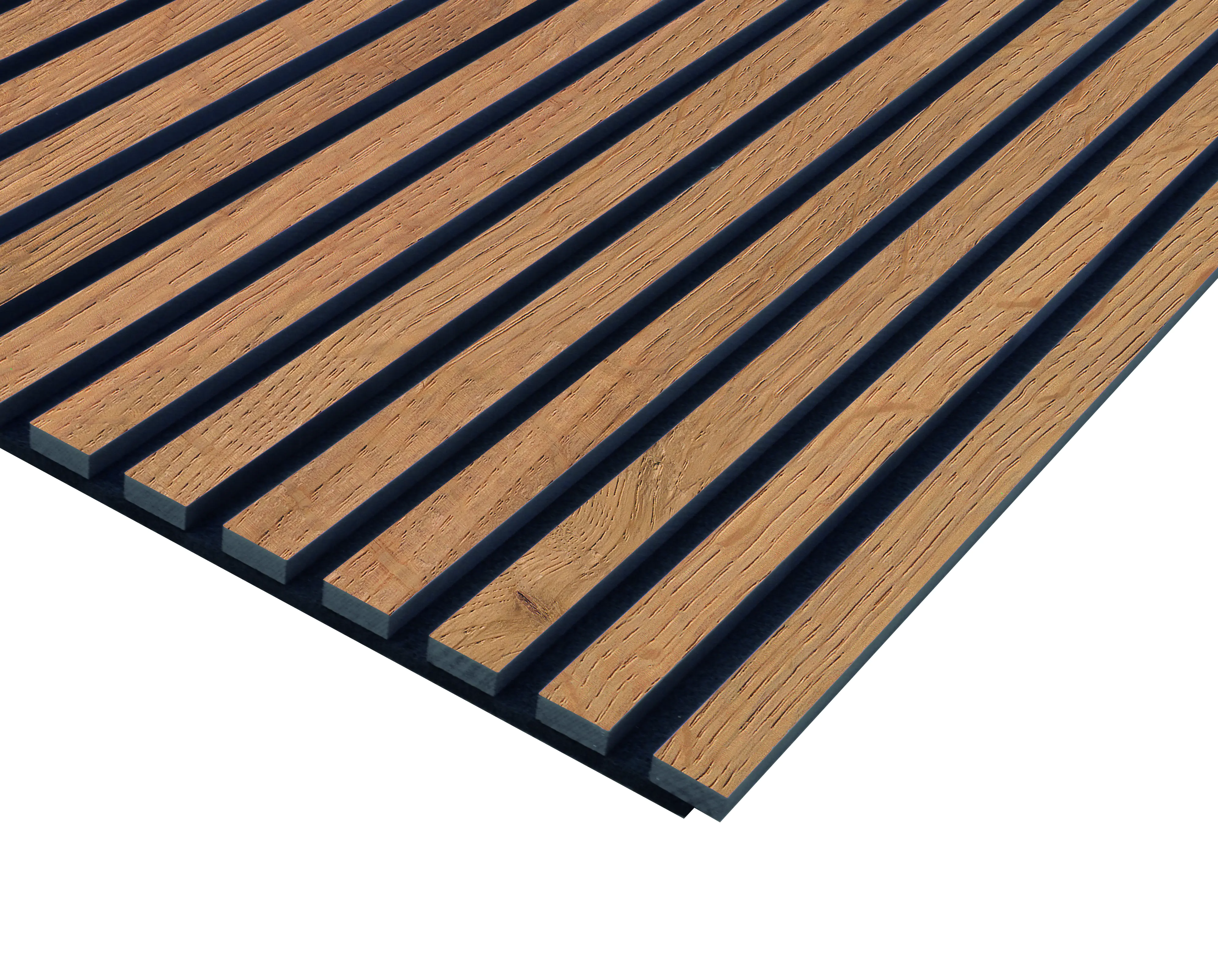 Neuhofer Akustikpaneele Holz foliert braun 267 x 1,9 x 57 cm
