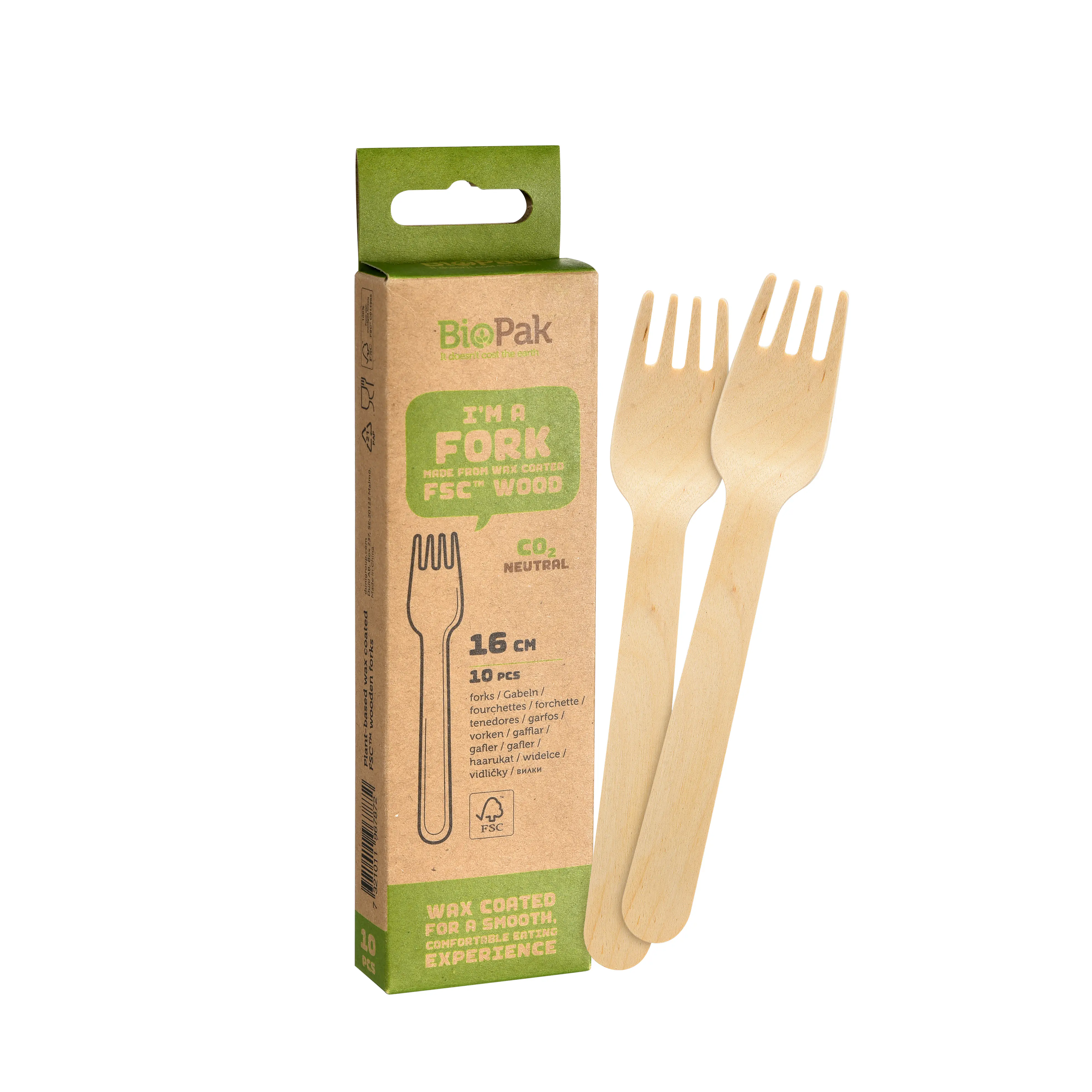 Duni Holzgabeln 16 cm - 10 Stück