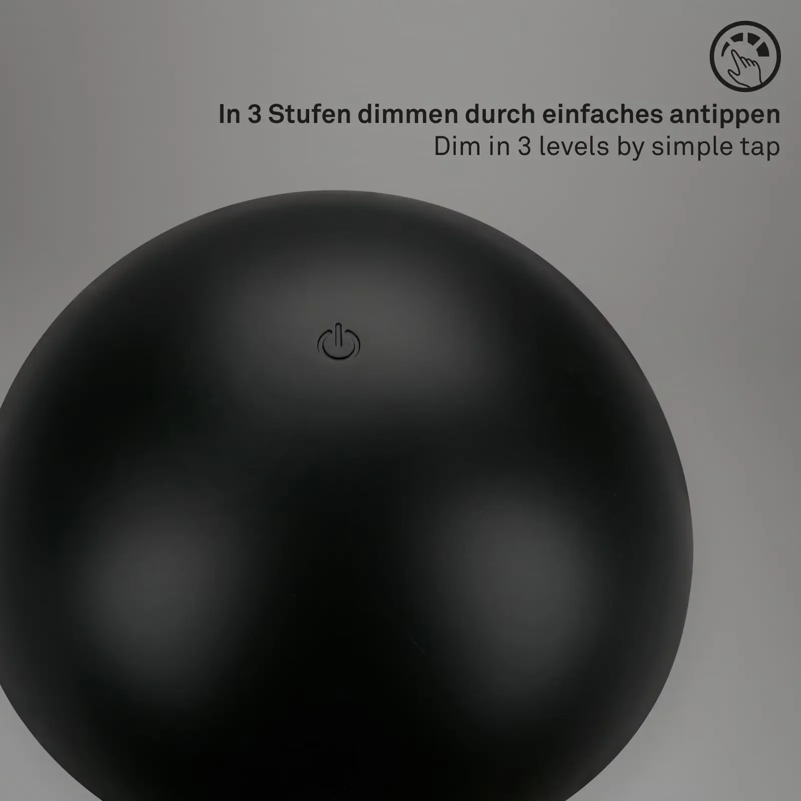 Briloner LED Akku-Tischleuchte Fungo schwarz 28 x 16 cm warmweiß