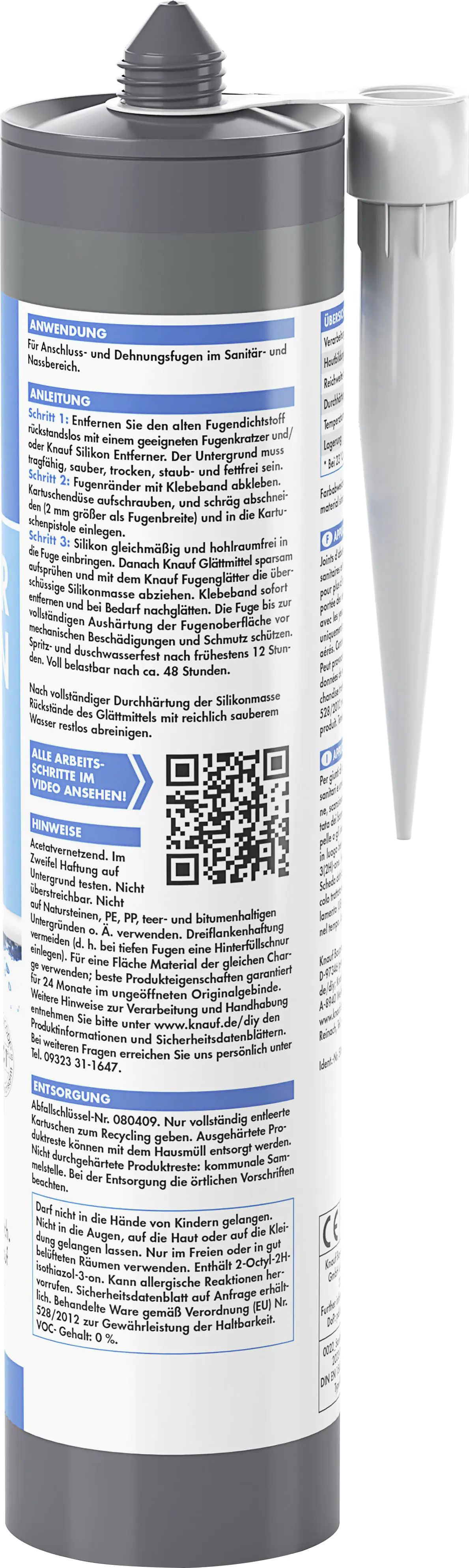 Knauf Sanitär Silikon basalt 300 ml
