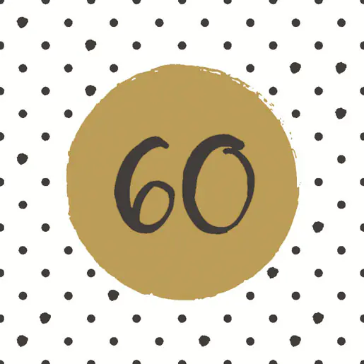 Duni Serviette 60th Happy Birthday 33 x 33 cm - 20er Pack