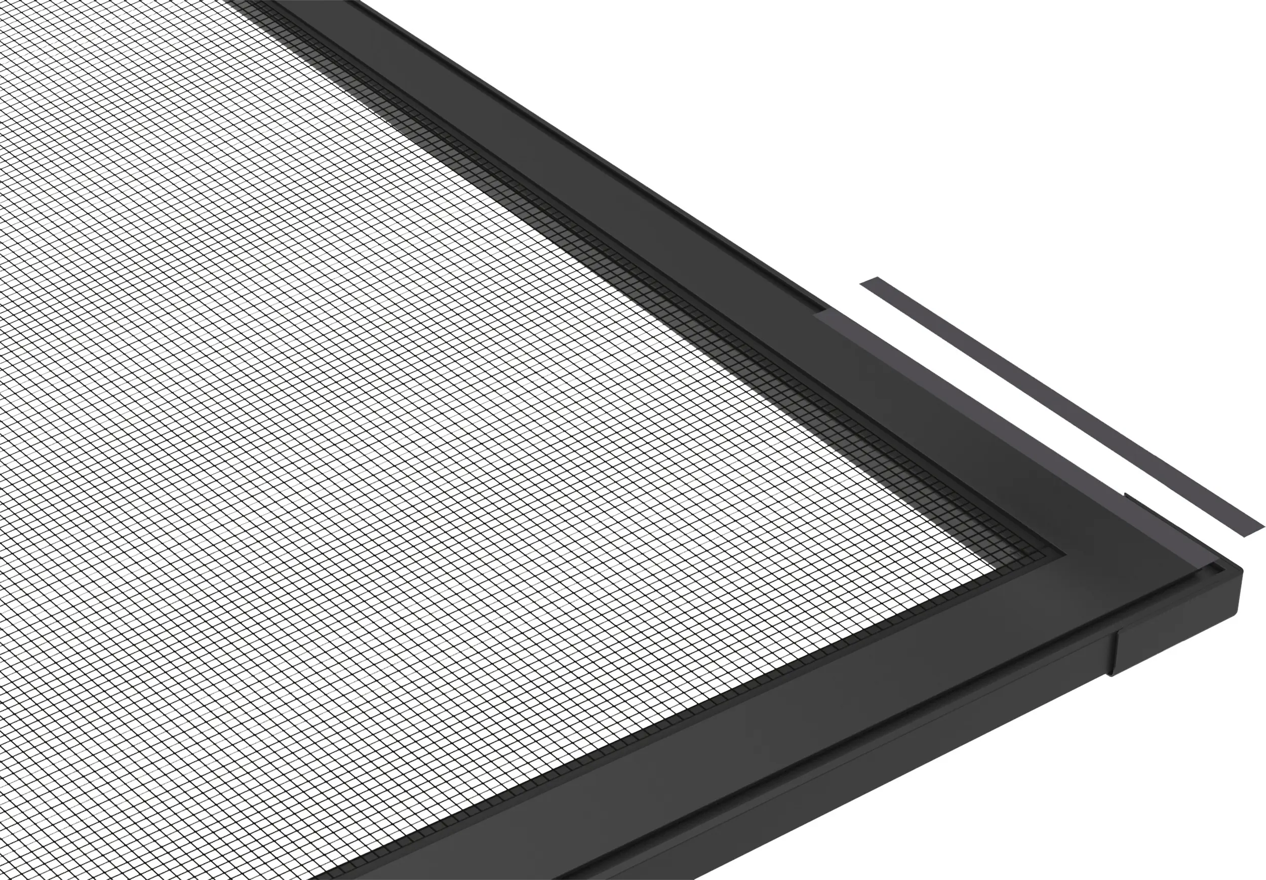 TrendLine Fliegenschutz-Tür 100 x 210 cm schwarz/anthrazit kürzbar