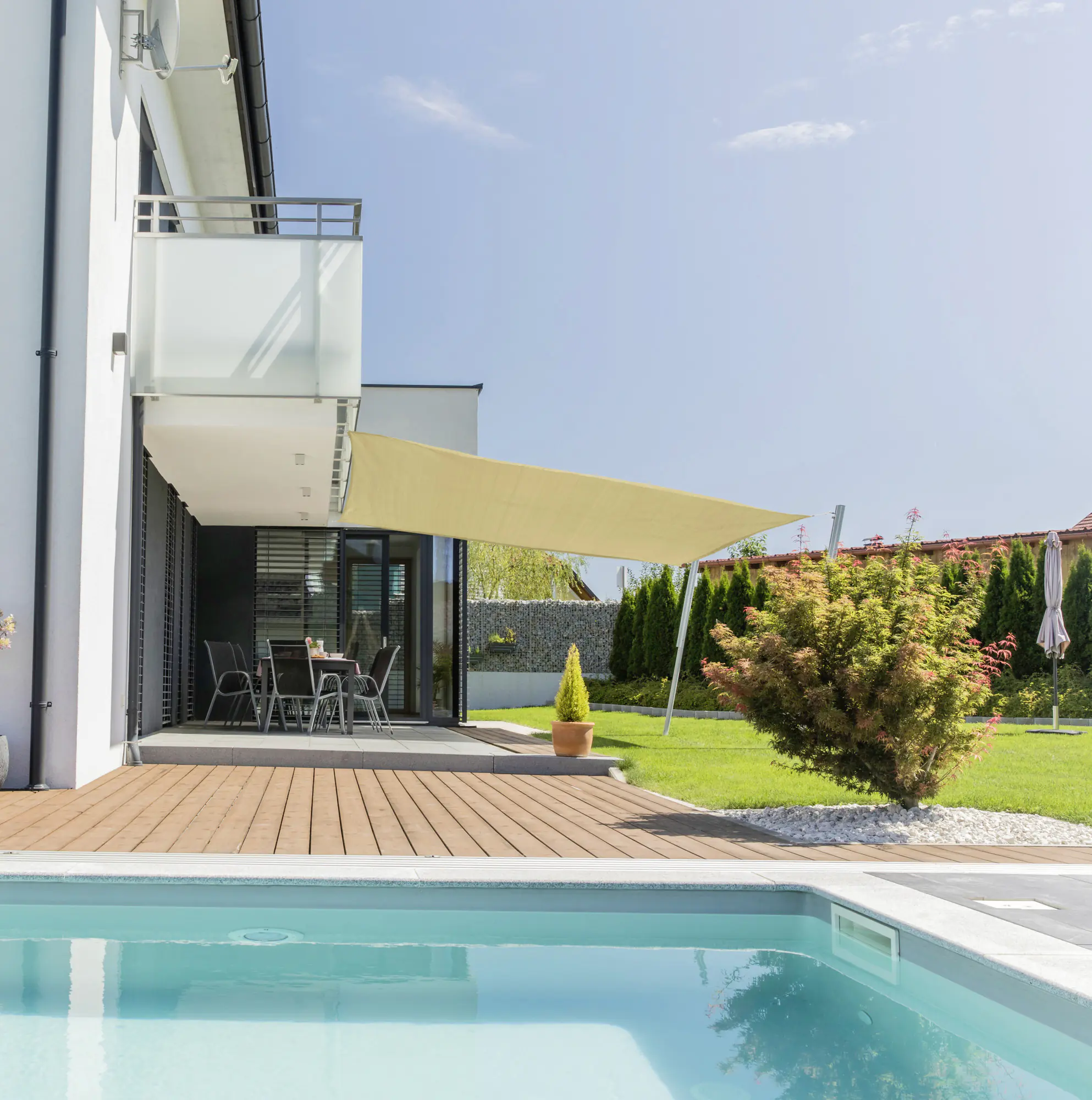 Windhager Sonnensegel Elba Elfenbein 3,6 x 3,6 m