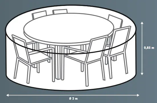 Primaster Schutzhülle Exclusive für Möbel-Sets, Ø 200 cm x 85 cm