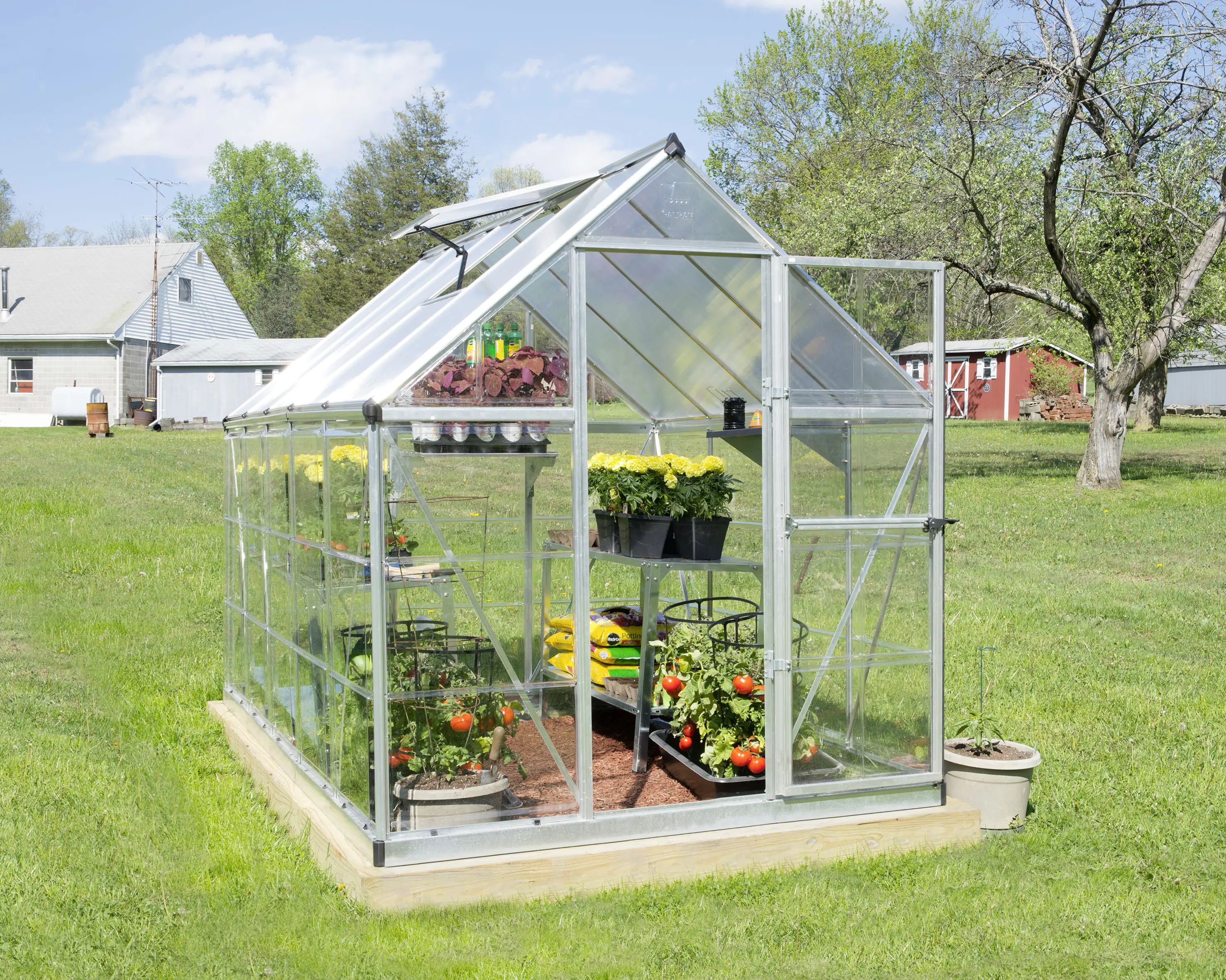 Canopia Gewächshaus Hybrid 6X10 silber 185 x 306 x 208 cm