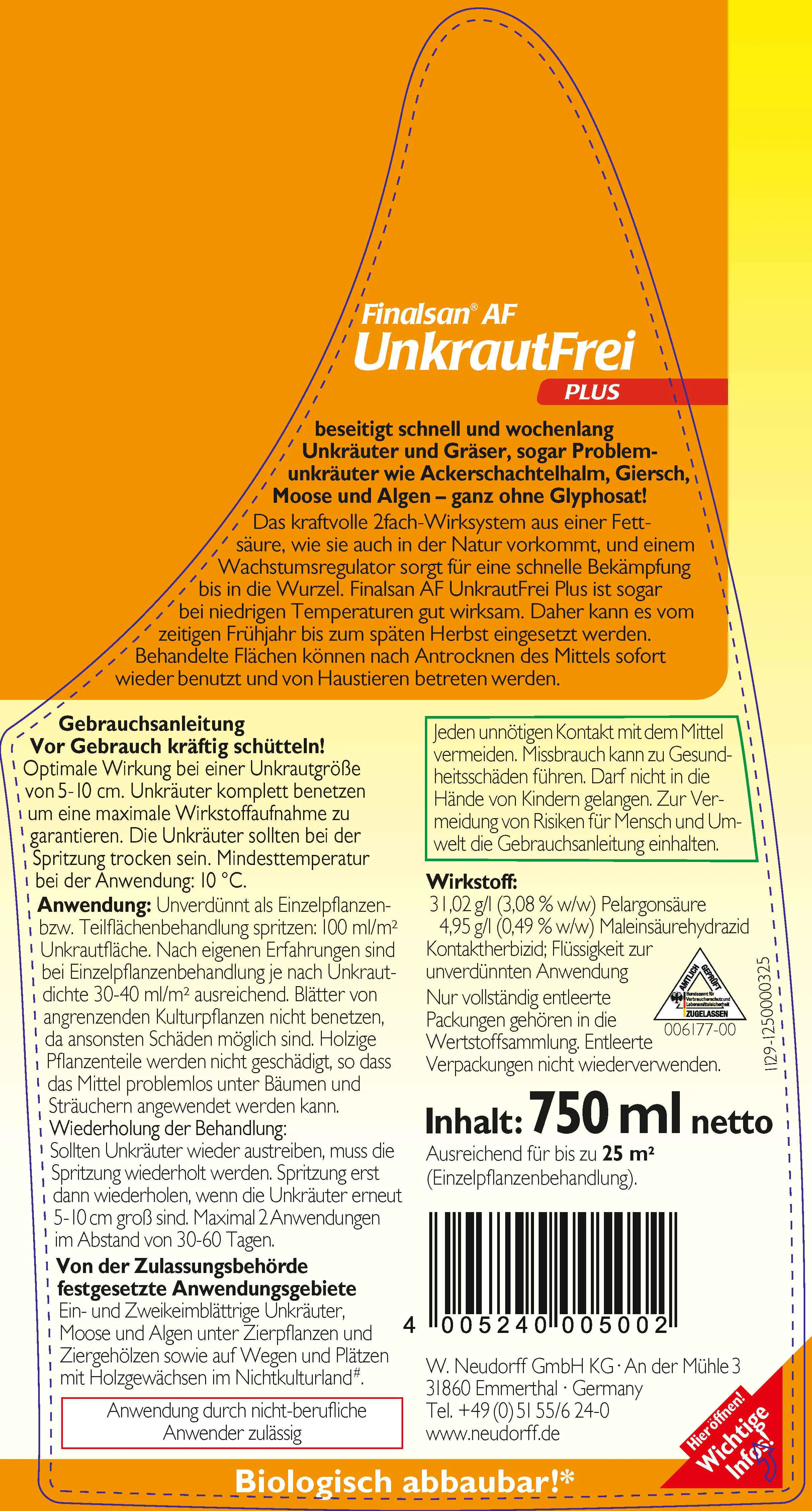 Finalsan AF Unkrautfrei Plus 750 ml
