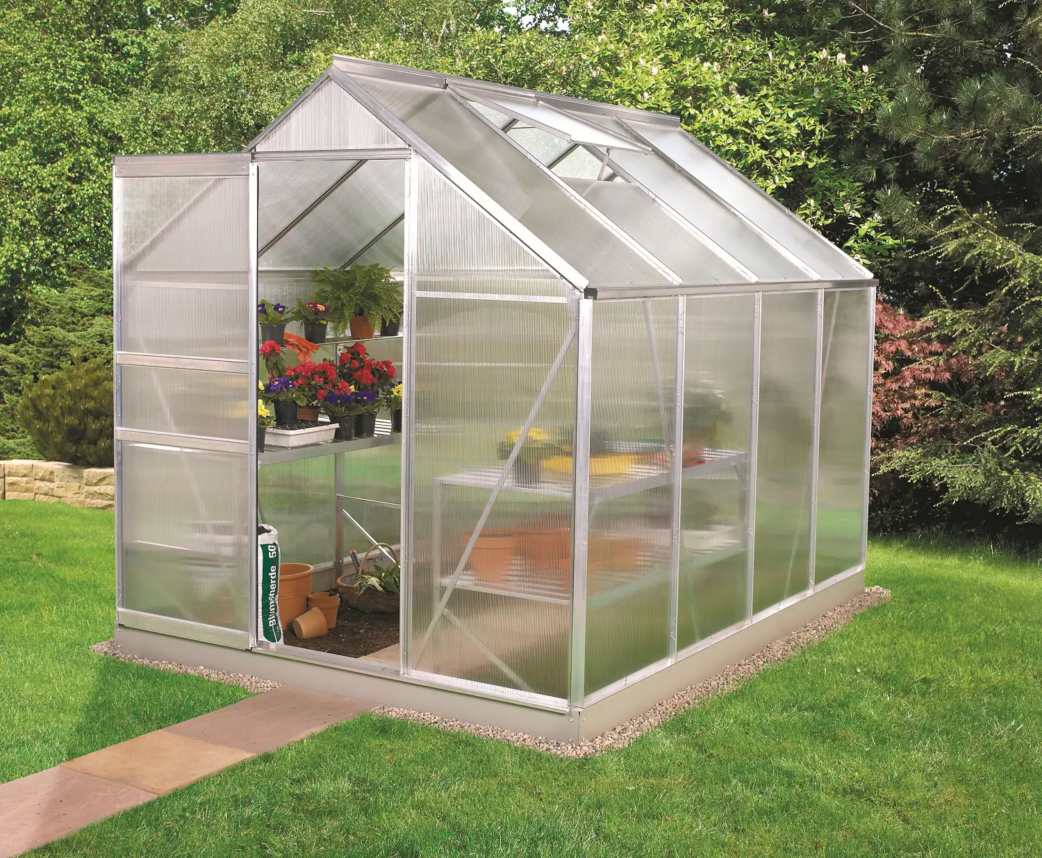 Vitavia Gewächshaus-Set Venus 5000 HPK 4 mm 192 x 254 cm