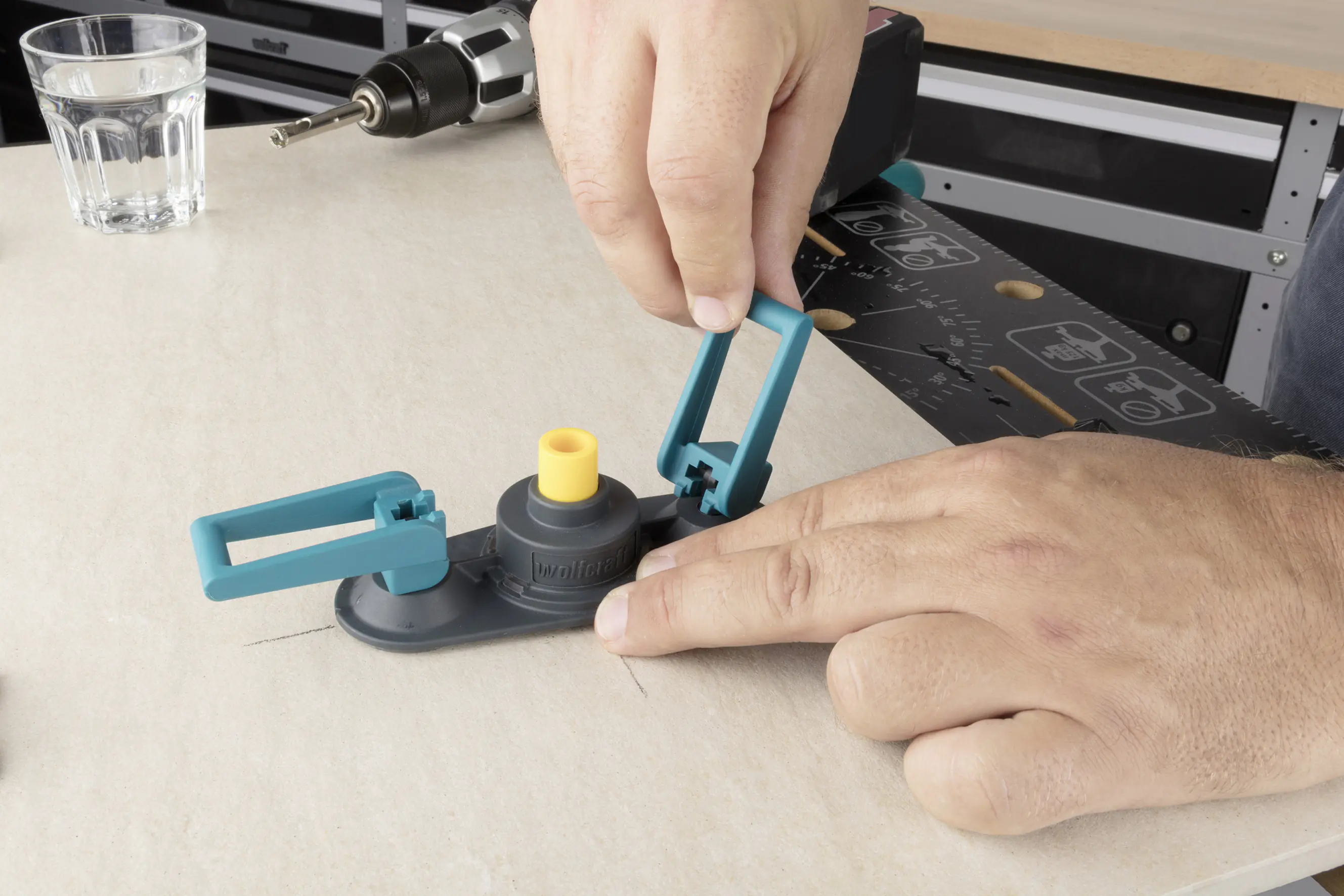 Wolfcraft Führung für Bohrkronen diamantbestreut Ceramic Ø 5 - 10 mm