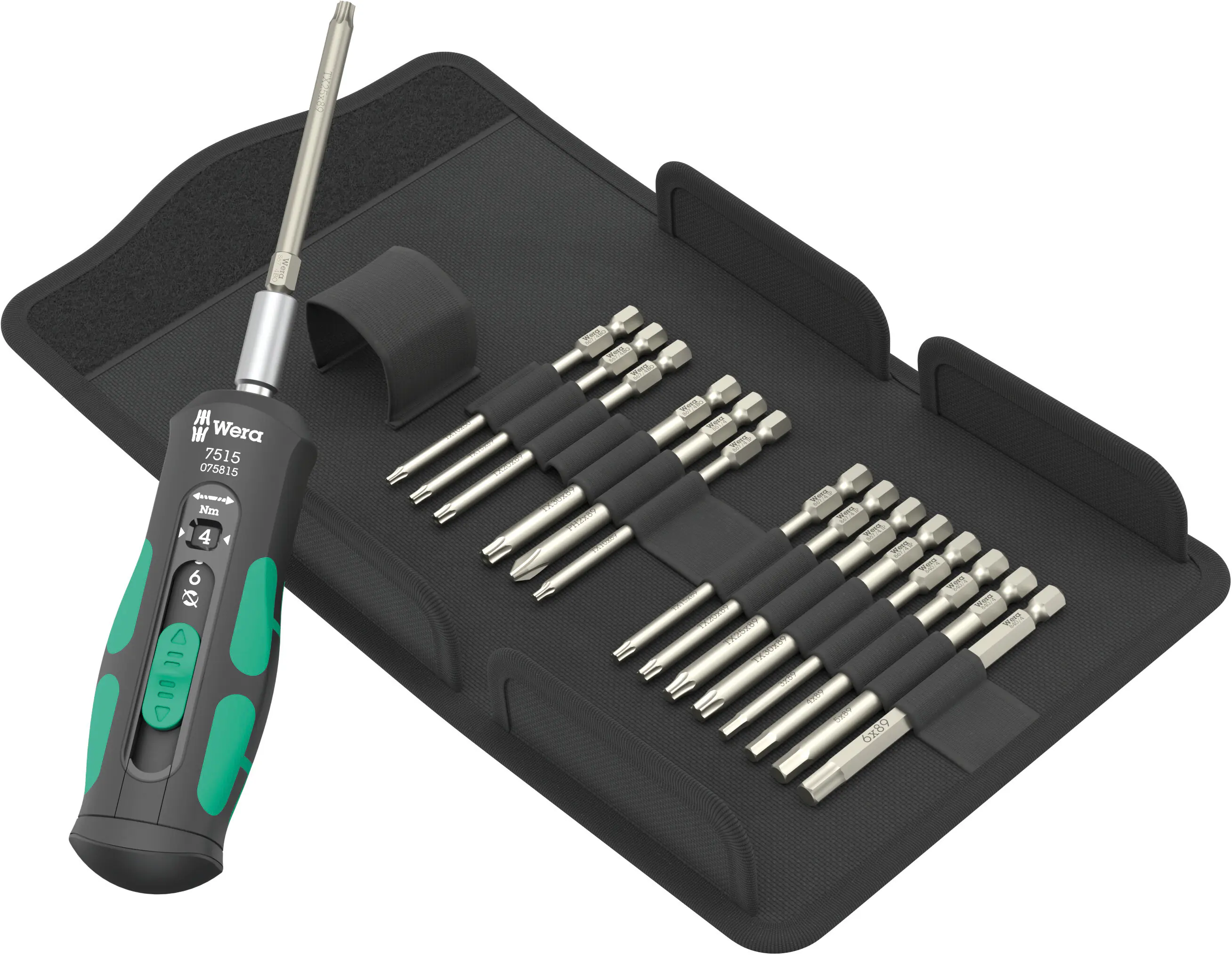 Wera Drehmomentschrauber 7515/16 Kraftform Safe-Torque Speed Universal 1 16-teilig