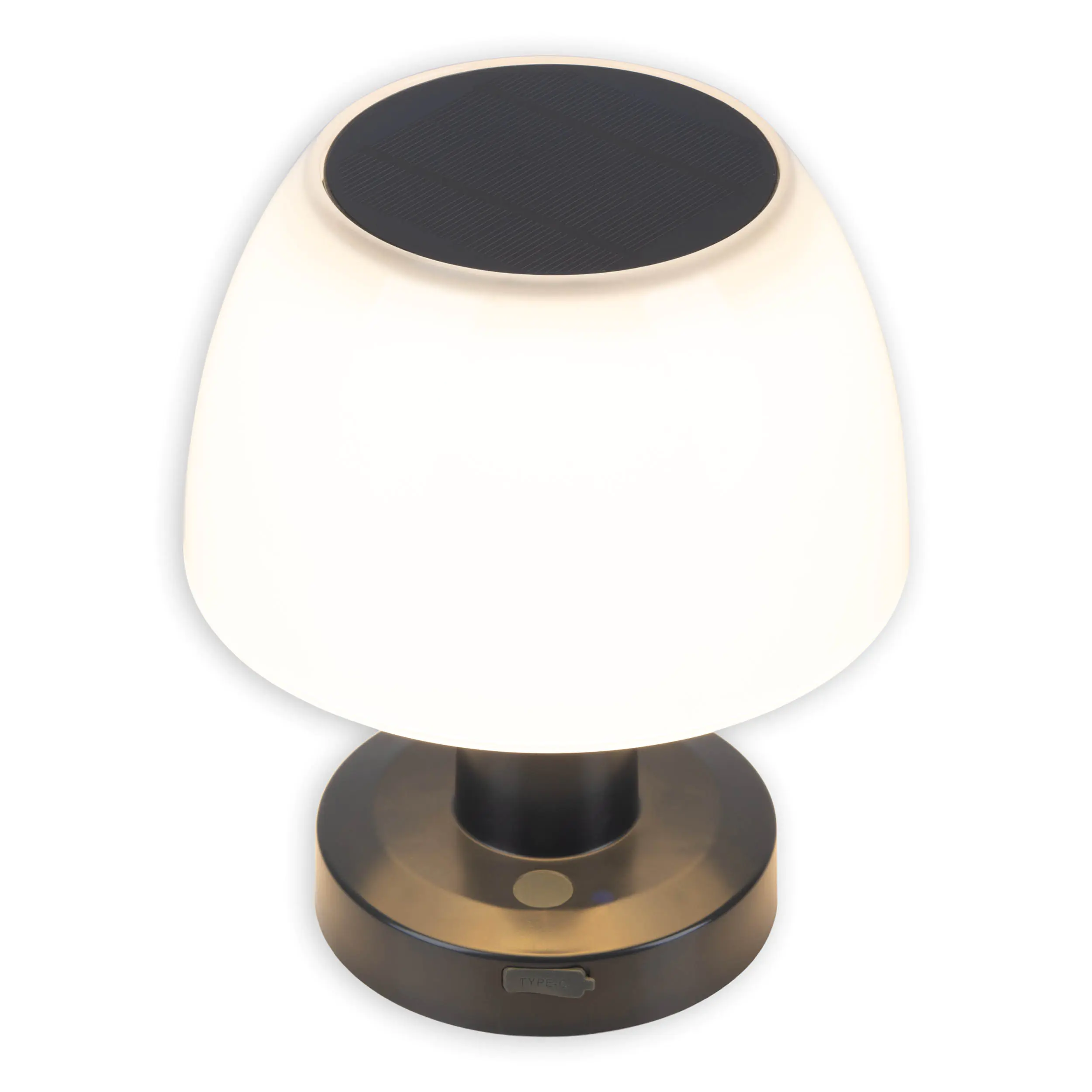 Light & More LED Solartischleuchte dimmbar schwarz