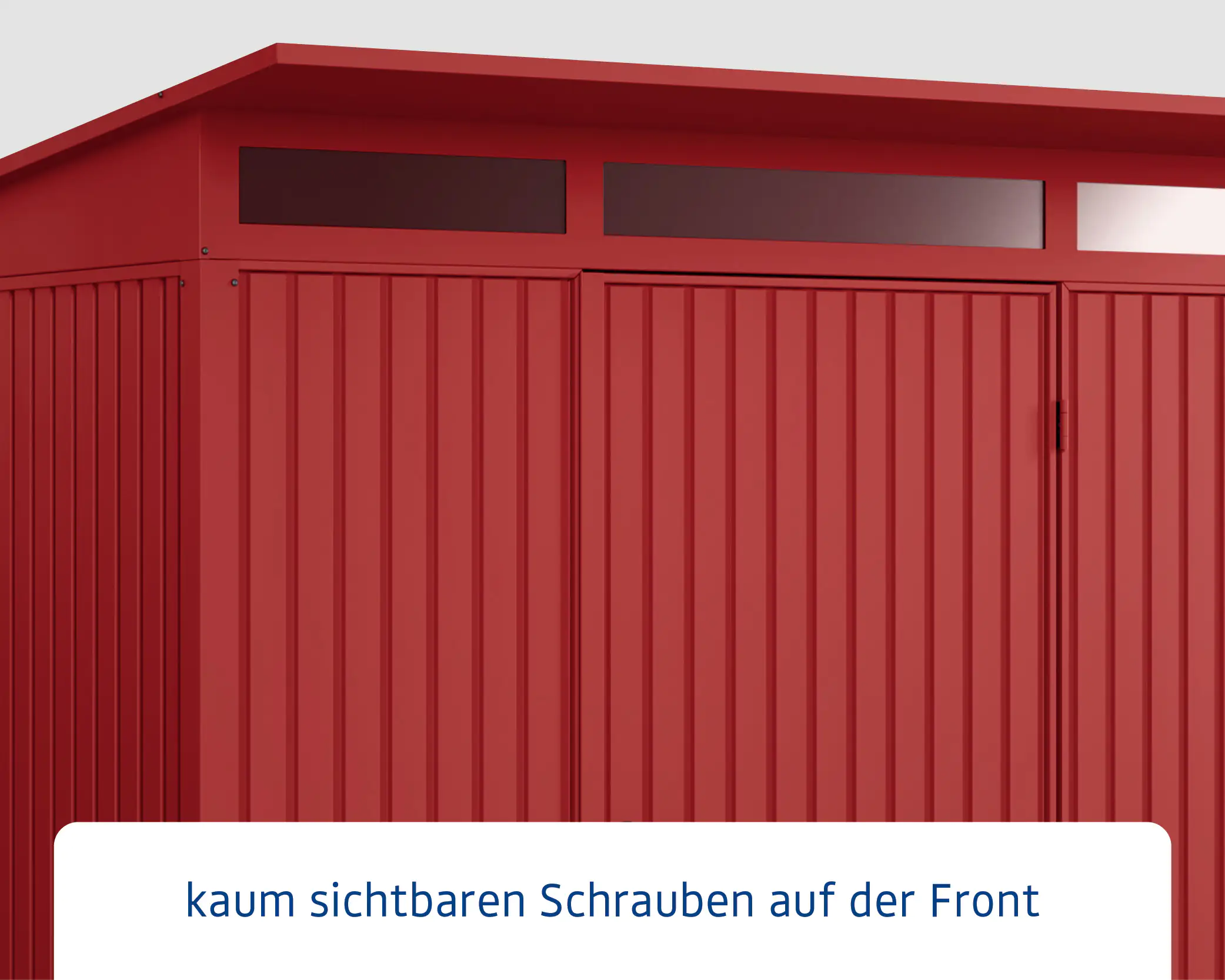 EcoStar Gerätehaus Trend-P Typ 3 purpurrot 312,7 x 283,4 x 232,3 cm