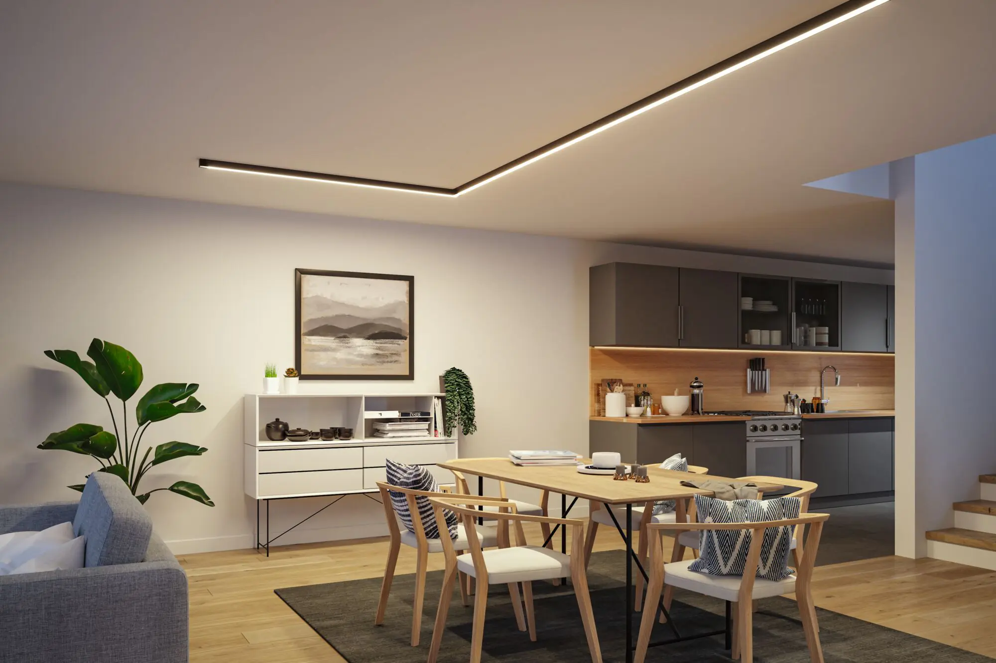Paulmann Einspeisung für Lichtleiste Linion Power Channel 17 W Aluminium schwarz dimmbar warmweiß