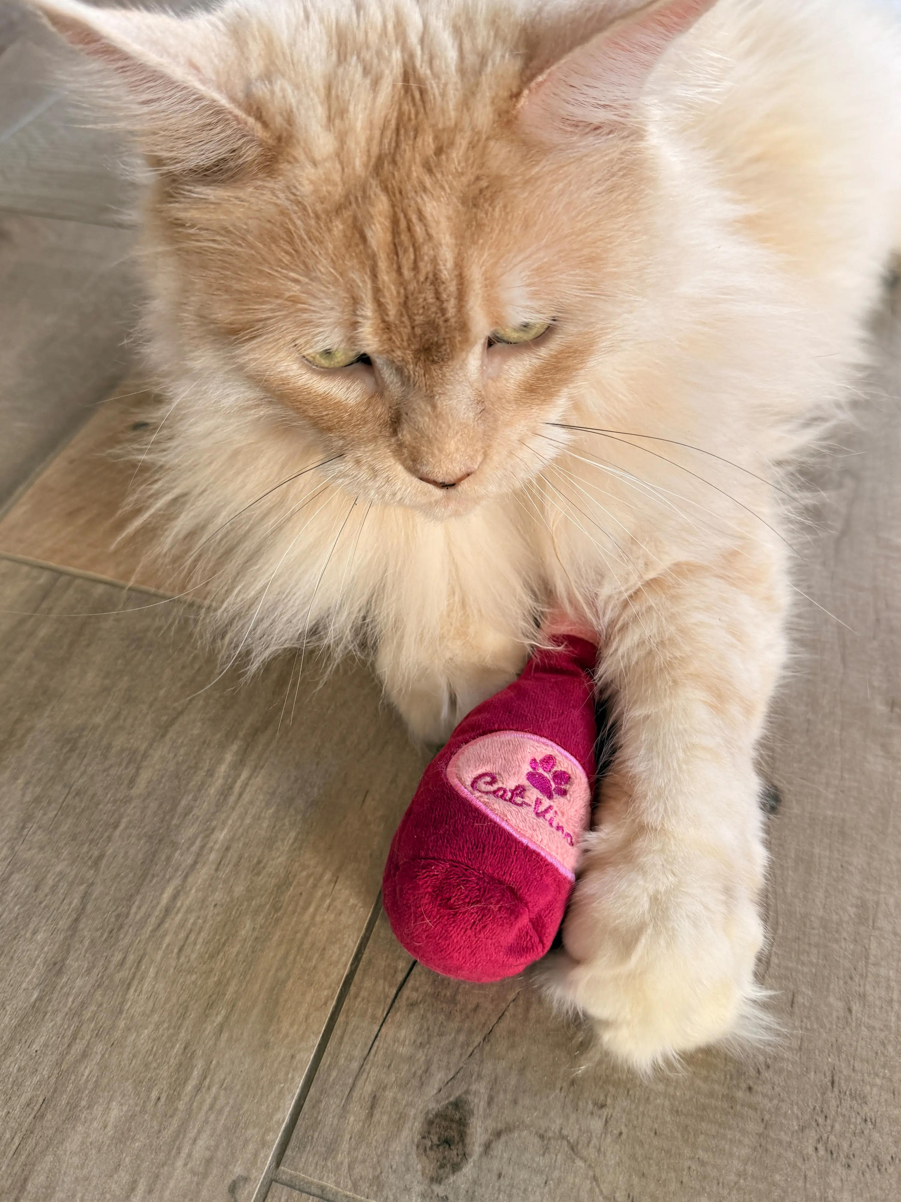 Aumüller Katzenspielzeug Cat Vino 14,5 x 5,5 cm dunkelrot/rosa 