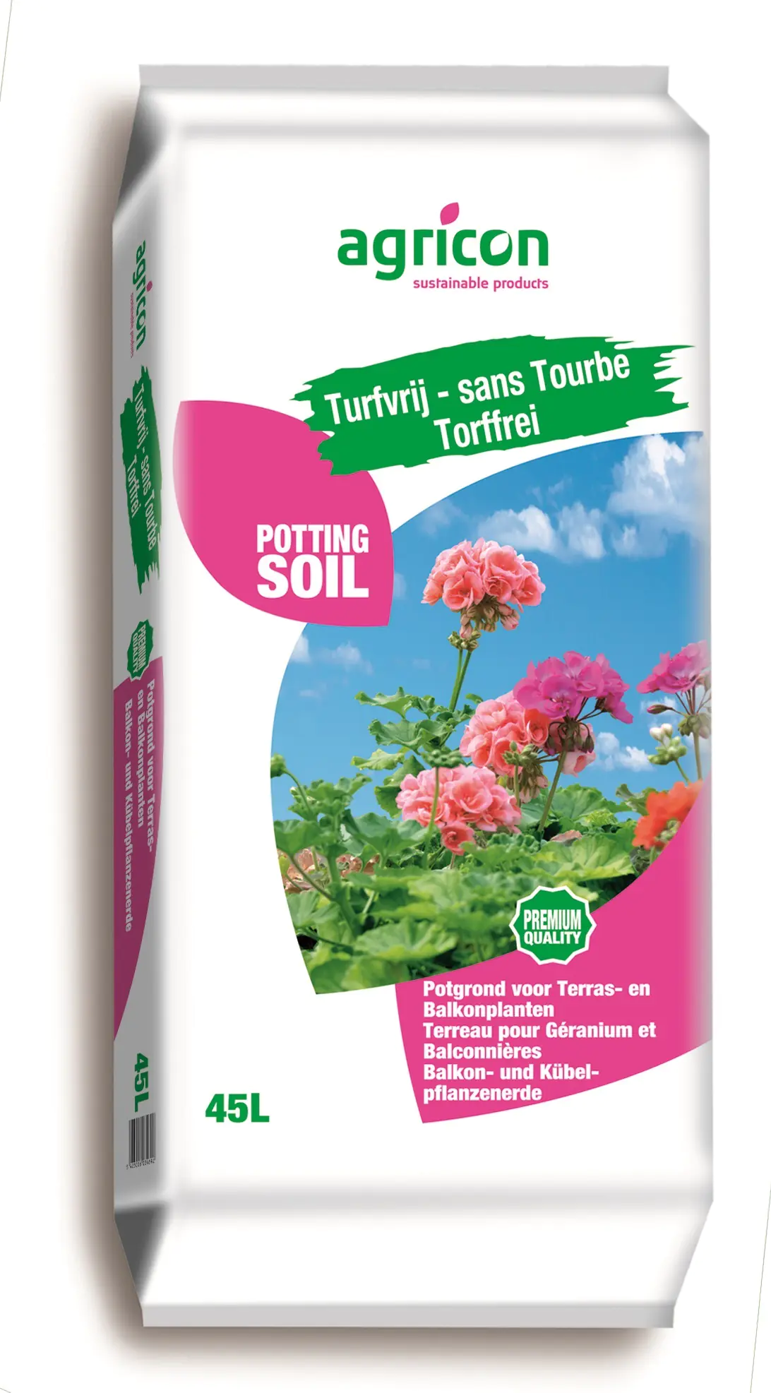 Agricon Balkon- und Kübelpflanzerde 45 Liter torffrei