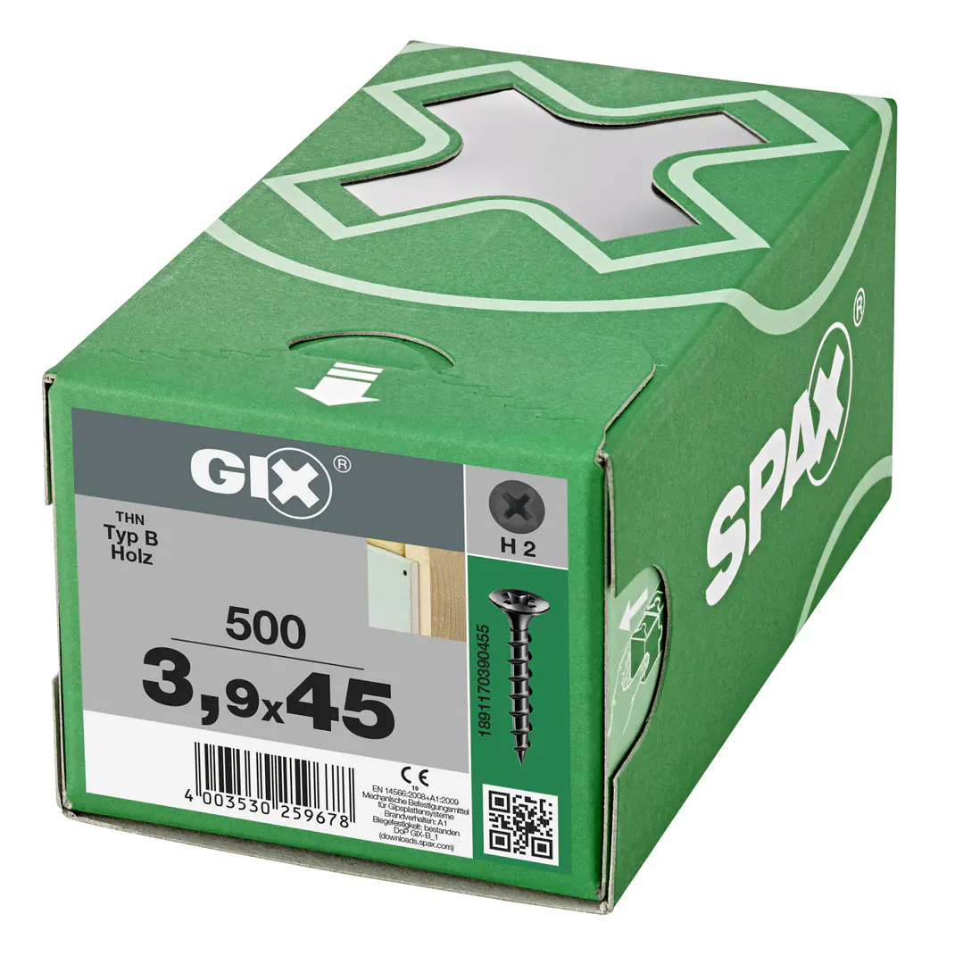 Spax Trockenbauschrauben 3.9 x 45 mm PH 2 Grobgewinde - 500 Stk.
